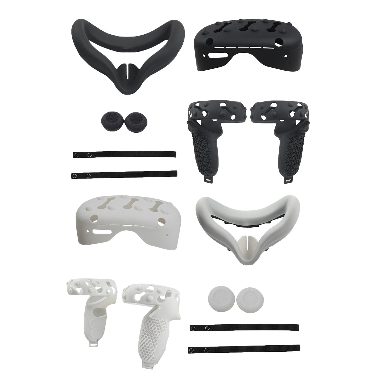 VR Face Cover Skin Set Bundle for Oculus Quest 2 Face Protect  black