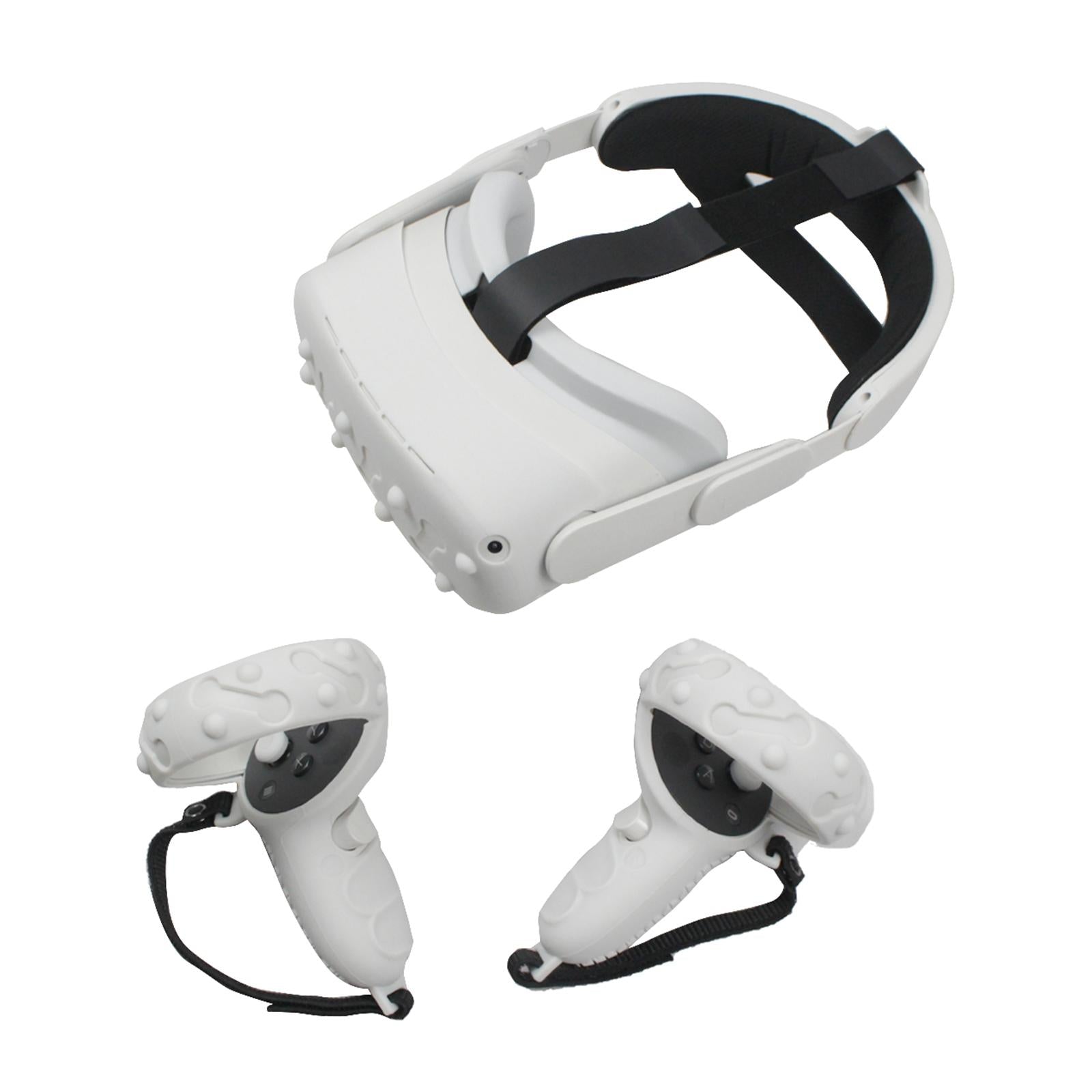 VR Face Cover Skin Set Bundle for Oculus Quest 2 Face Protect  white