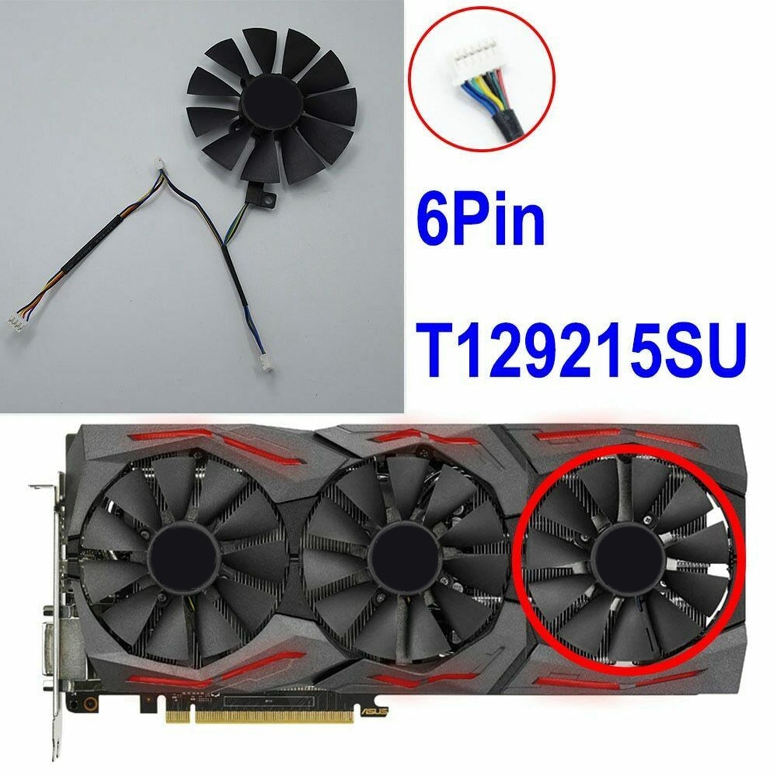 3x Computer Graphics Card Cooling Fan for ASUS Strix GTX 980ti GTX 1060