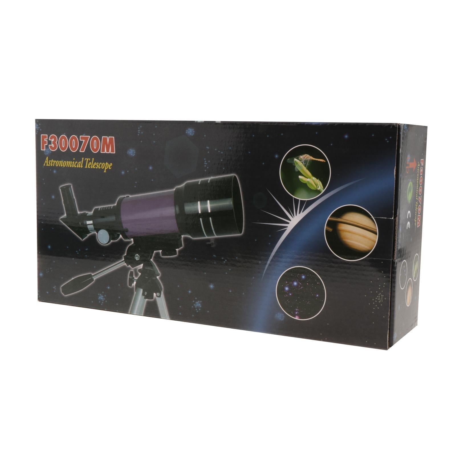 70mm Aperture Travel Scope Refractor Telescope Nebula map for Kids Beginners Type B