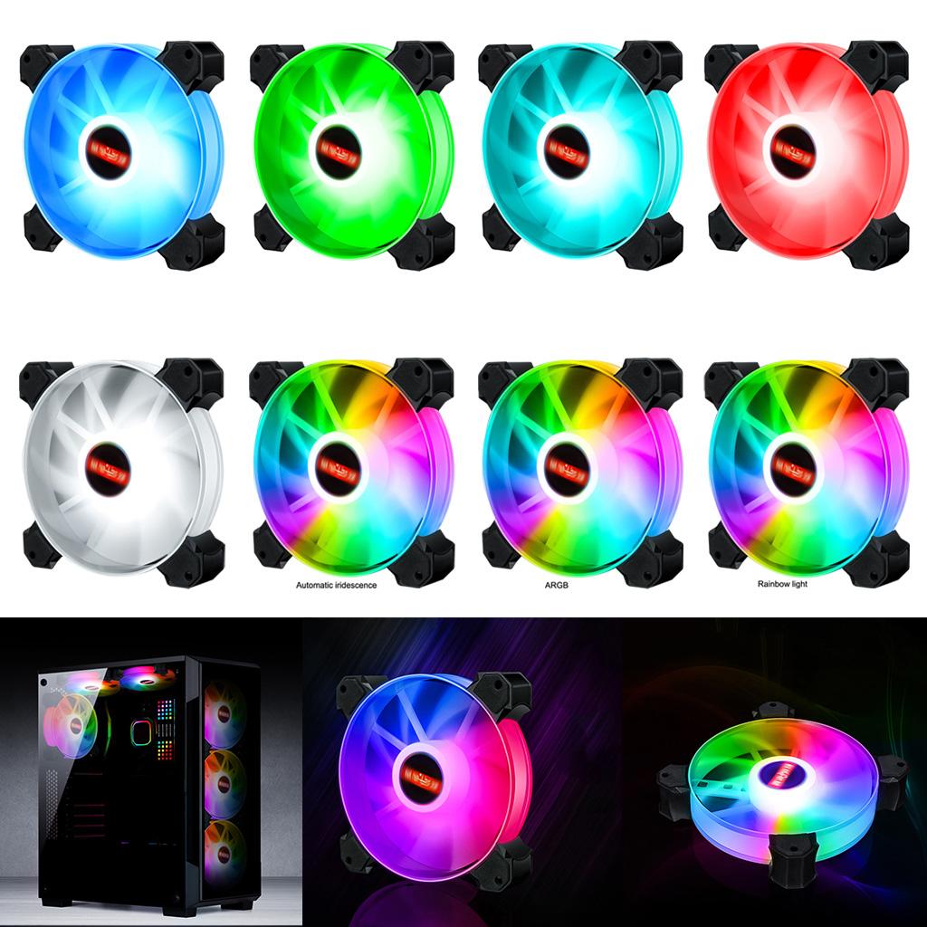 12cm LED RGB PC Case Cooling Fan Easy to Install High-speed Red Light