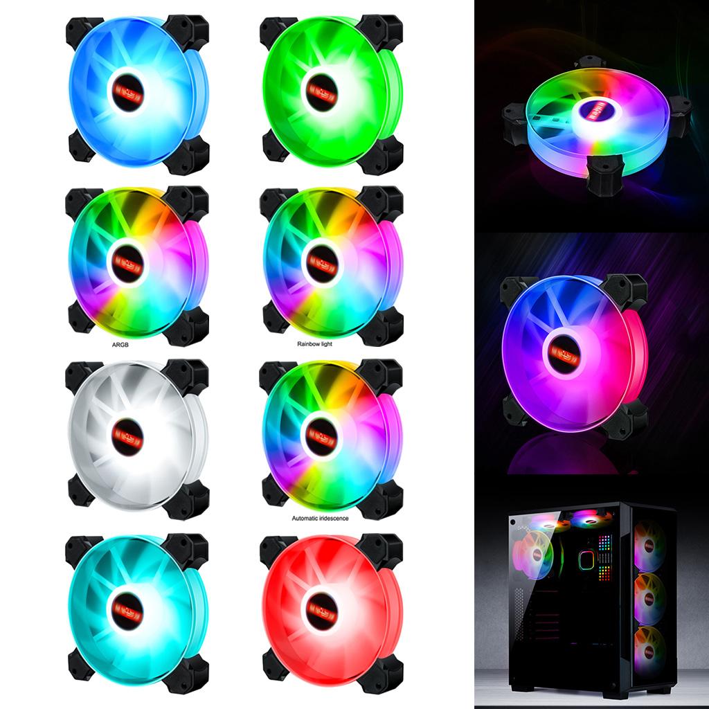 12cm LED RGB PC Case Cooling Fan Easy to Install High-speed Red Light