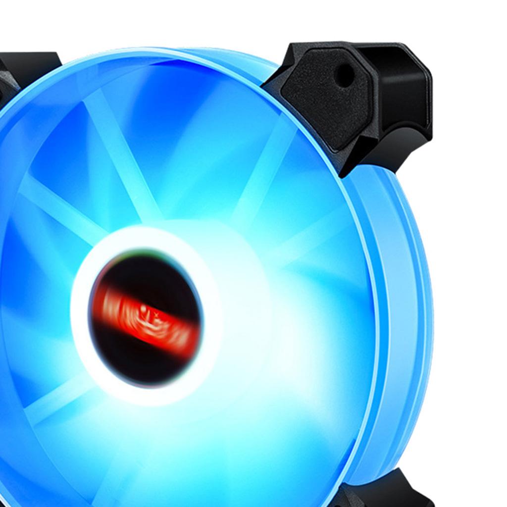 12cm LED RGB PC Case Cooling Fan Easy to Install High-speed Blue Light 01