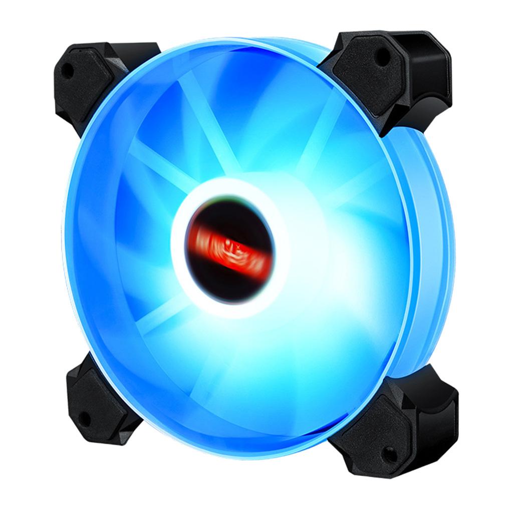 12cm LED RGB PC Case Cooling Fan Easy to Install High-speed Blue Light 01