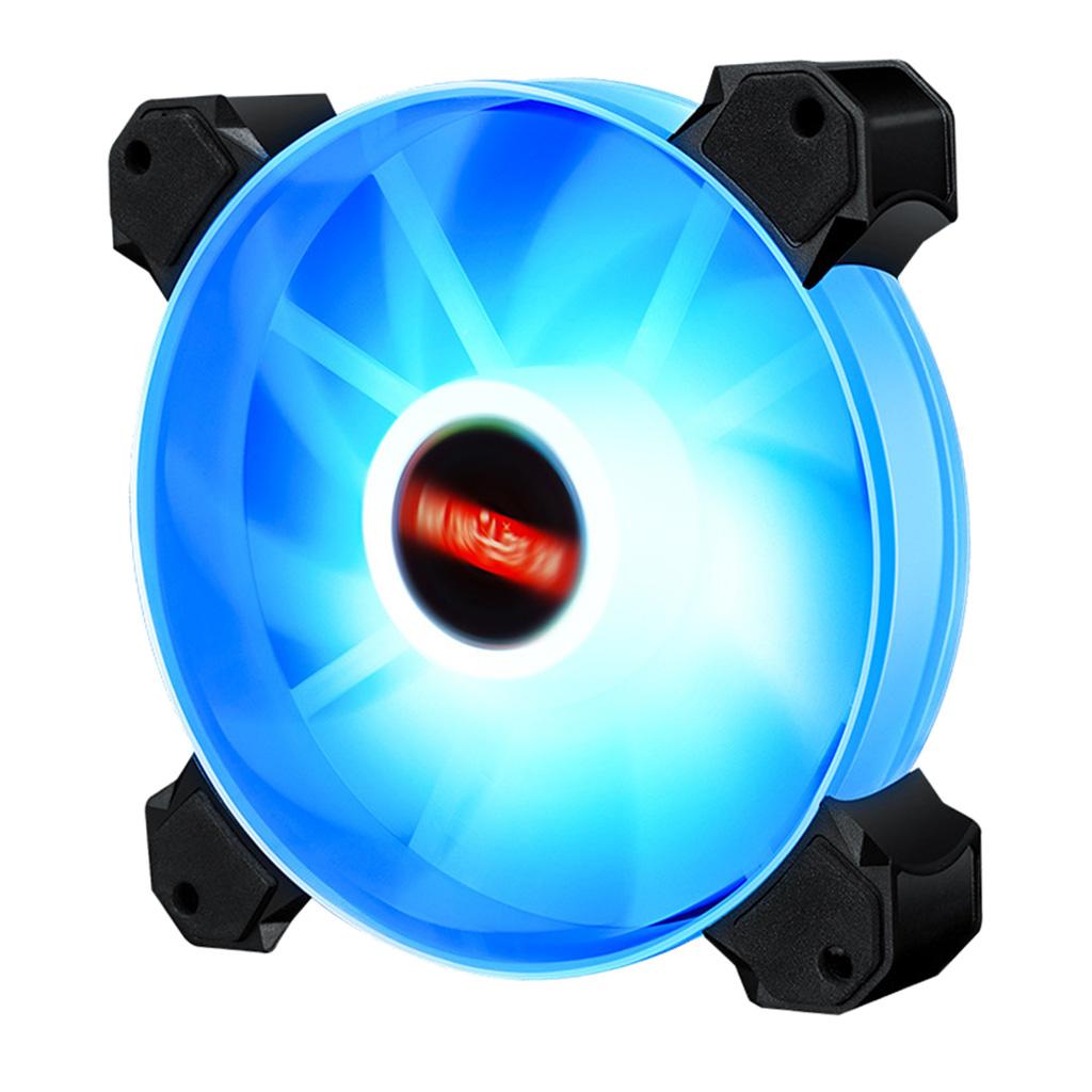 12cm LED RGB PC Case Cooling Fan Easy to Install High-speed Blue Light 01