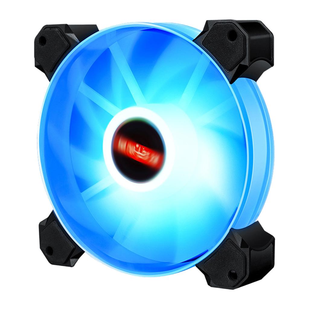 12cm LED RGB PC Case Cooling Fan Easy to Install High-speed Blue Light 01