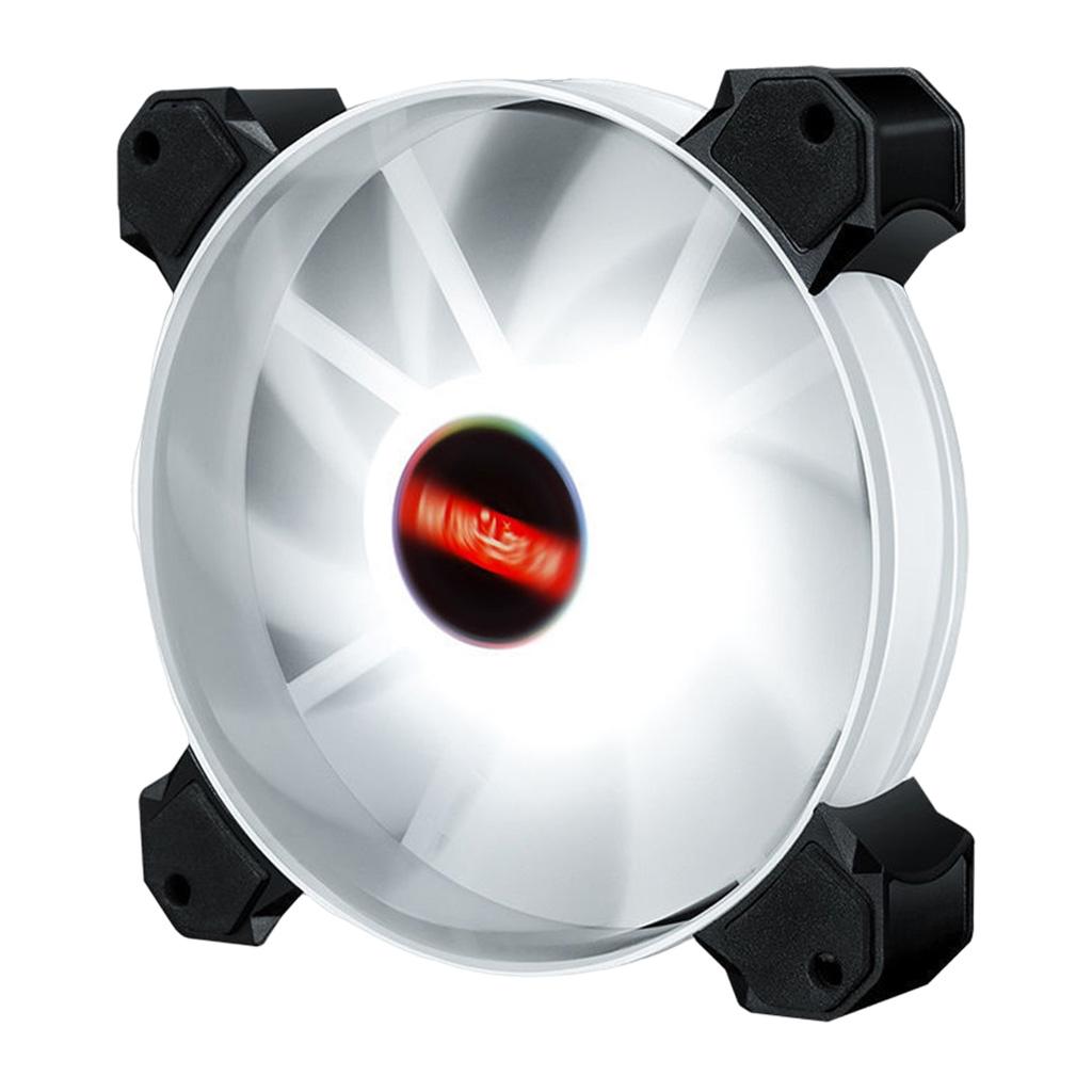 12cm LED RGB PC Case Cooling Fan Easy to Install High-speed White Light