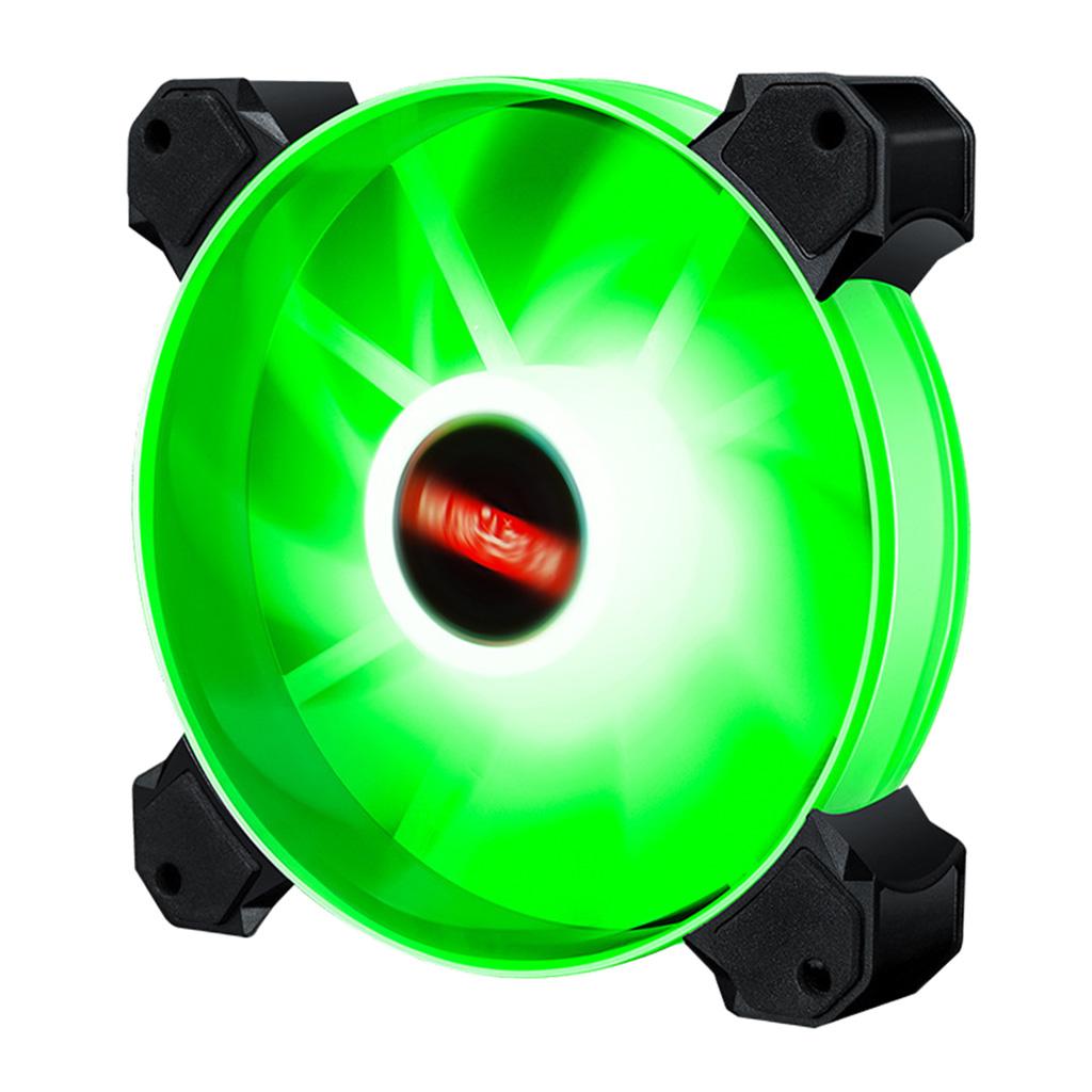 12cm LED RGB PC Case Cooling Fan Easy to Install High-speed Green Light