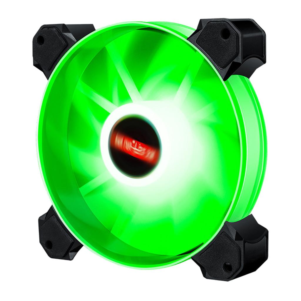 12cm LED RGB PC Case Cooling Fan Easy to Install High-speed Green Light