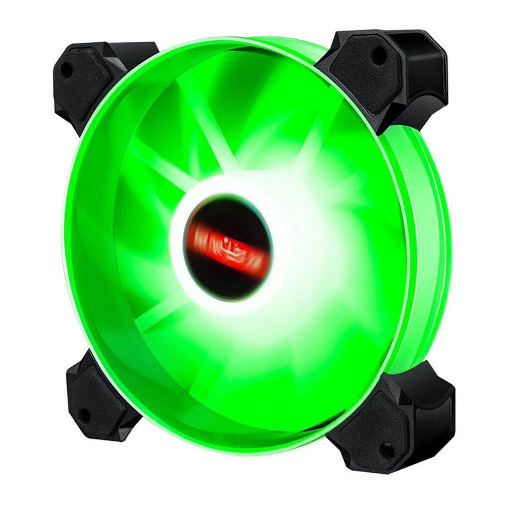 12cm LED RGB PC Case Cooling Fan Easy to Install High-speed Green Light