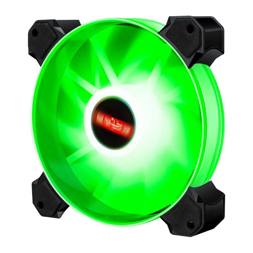 12cm LED RGB PC Case Cooling Fan Easy to Install High-speed Green Light