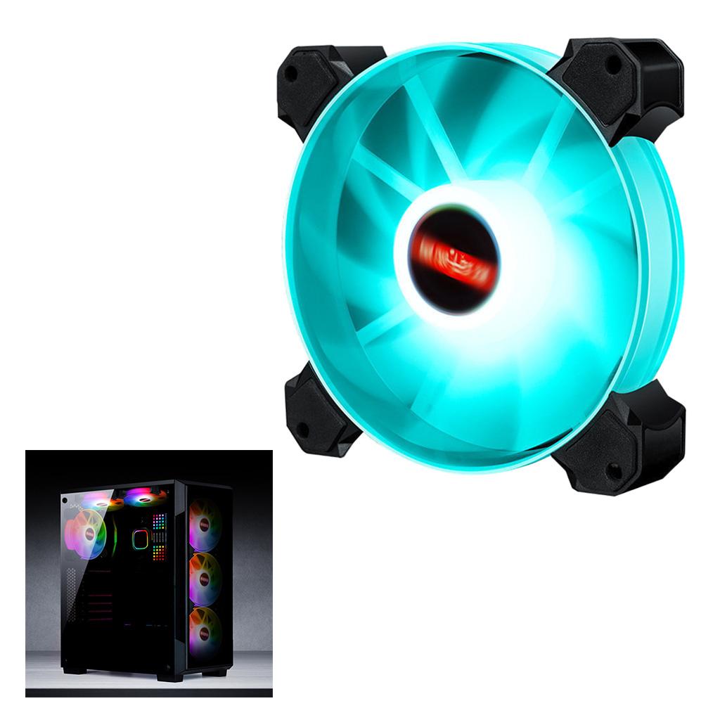 12cm LED RGB PC Case Cooling Fan Easy to Install High-speed Blue Light 02