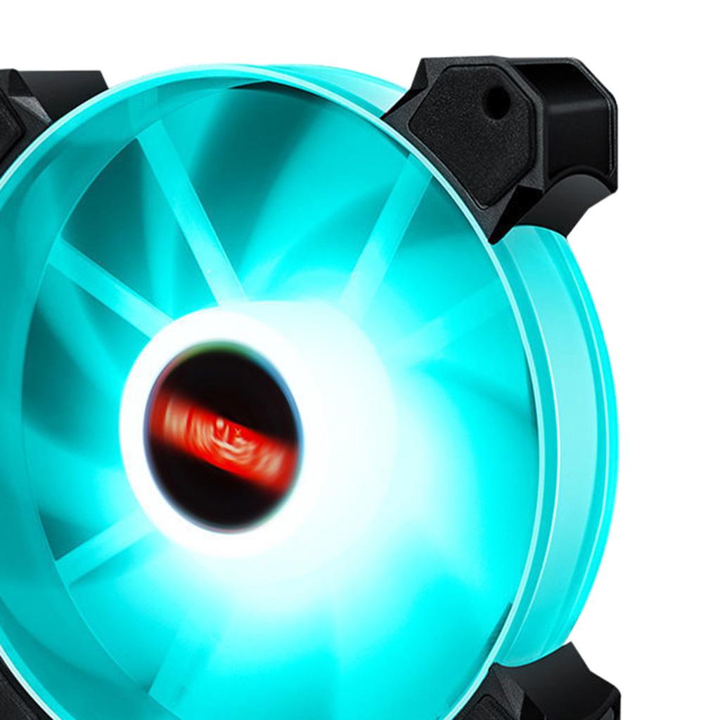 12cm LED RGB PC Case Cooling Fan Easy to Install High-speed Blue Light 02