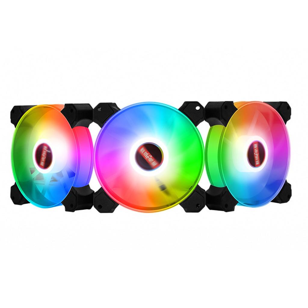 12cm LED RGB PC Case Cooling Fan Easy to Install High-speed Rainbow 01