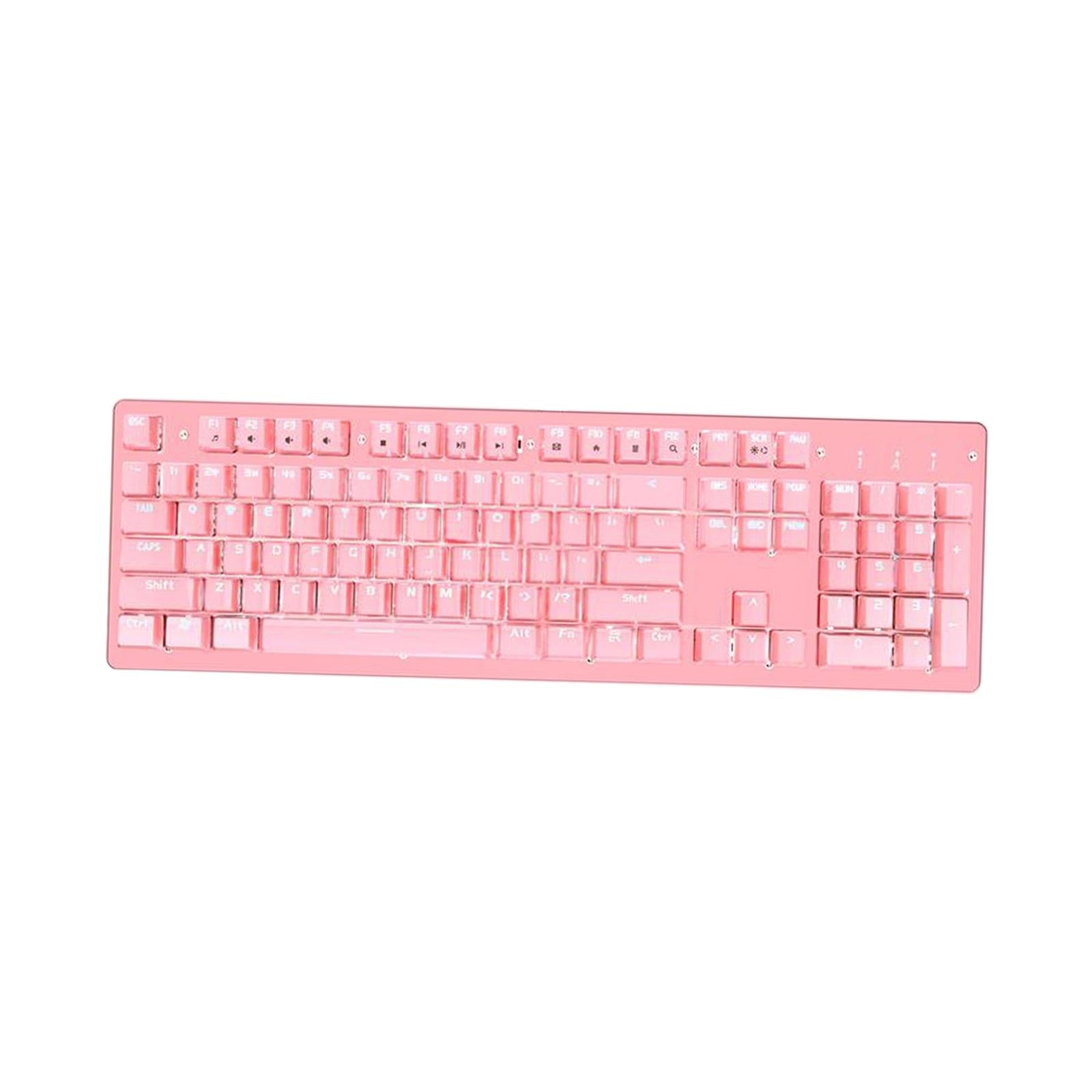 USB Wired Mechanical Keyboard Quick-Response for Windows PC Gamers Desktop Cyan Switch