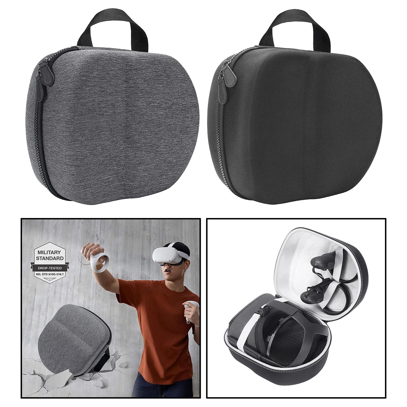 Carrying Case Shockproof Storage Bag Lightweight for Oculus Quest 2 Headset Black