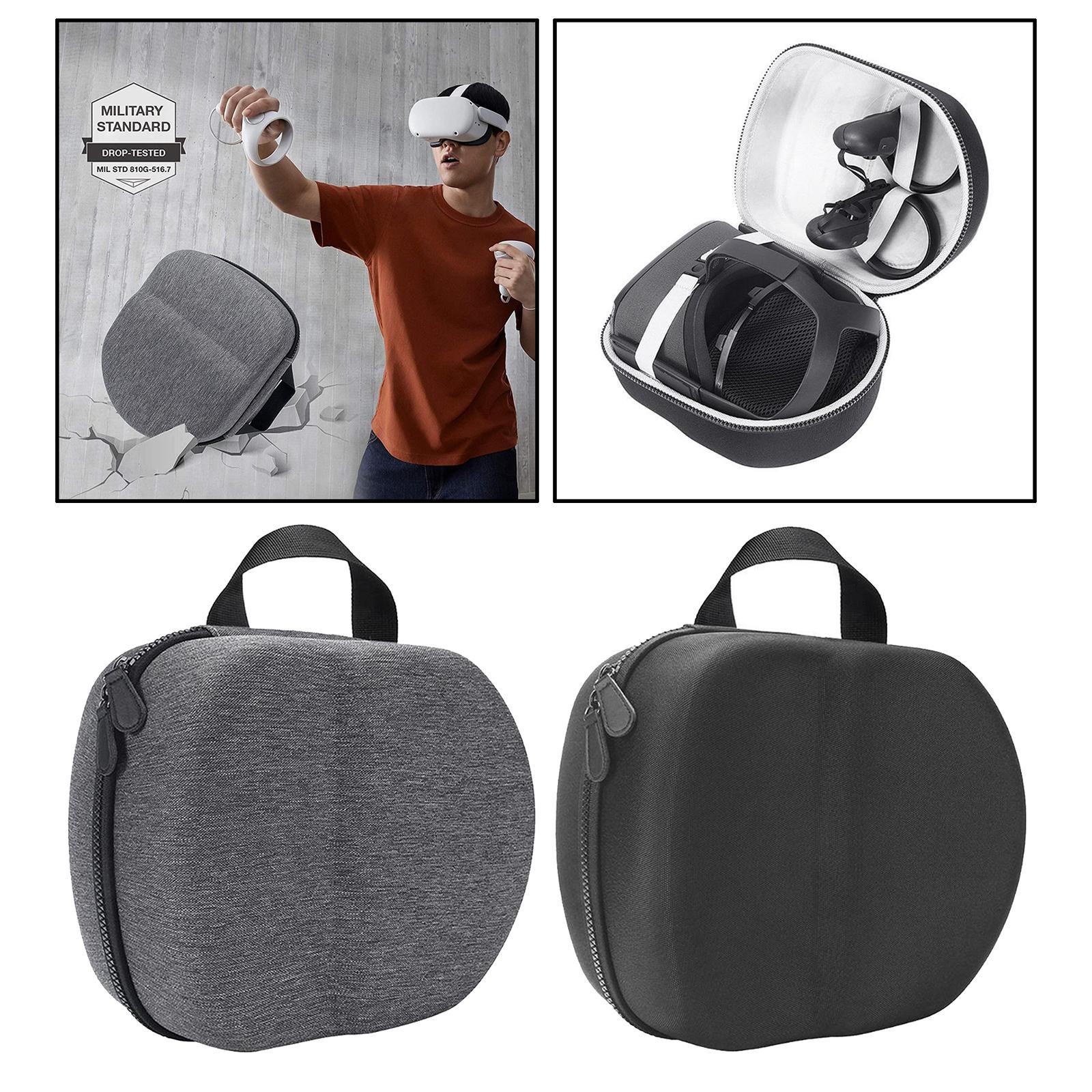 Carrying Case Shockproof Storage Bag Lightweight for Oculus Quest 2 Headset Black