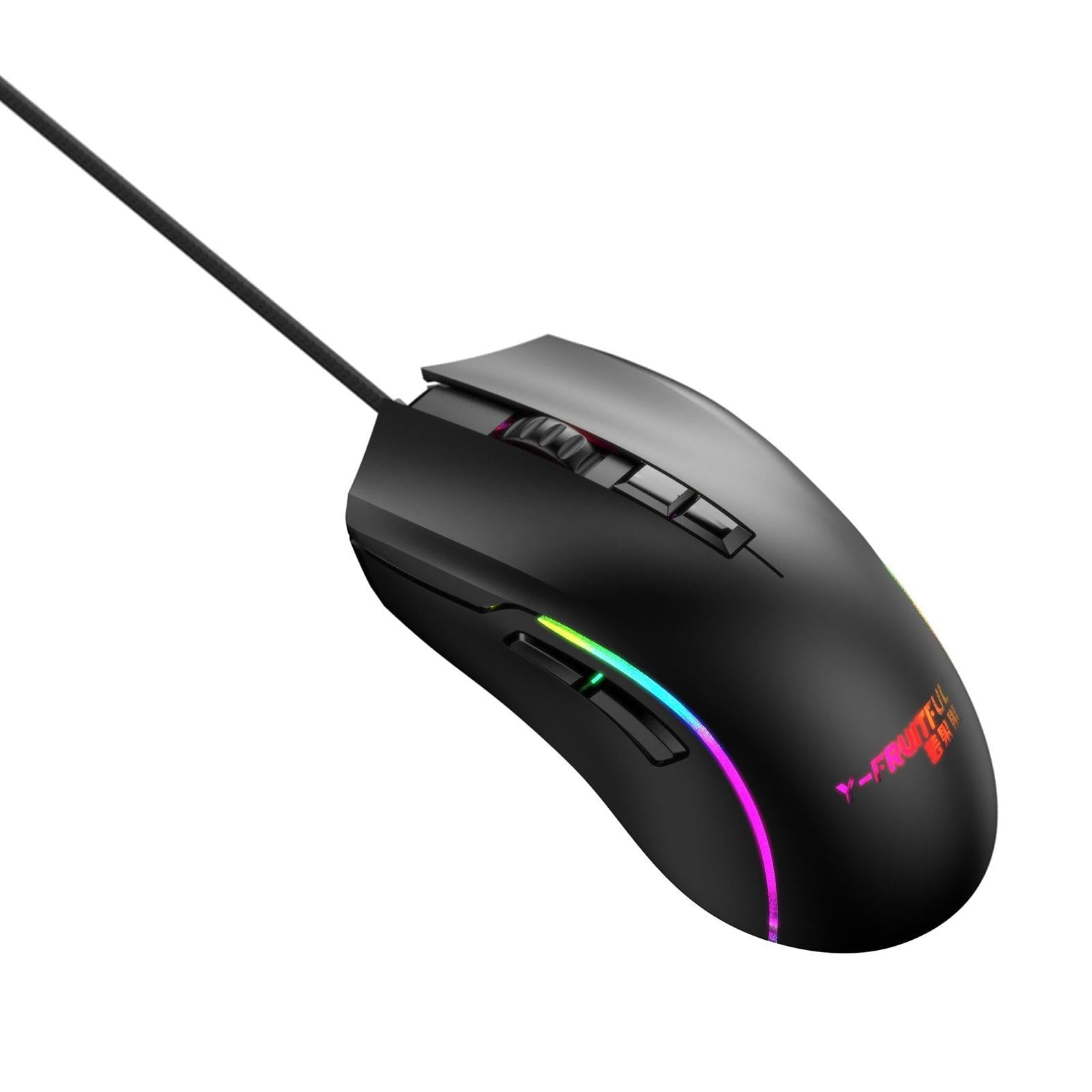 7 Button Wired Gaming Mouse Comfortable 7200DPI Ergonomic Mice RGB Backlit