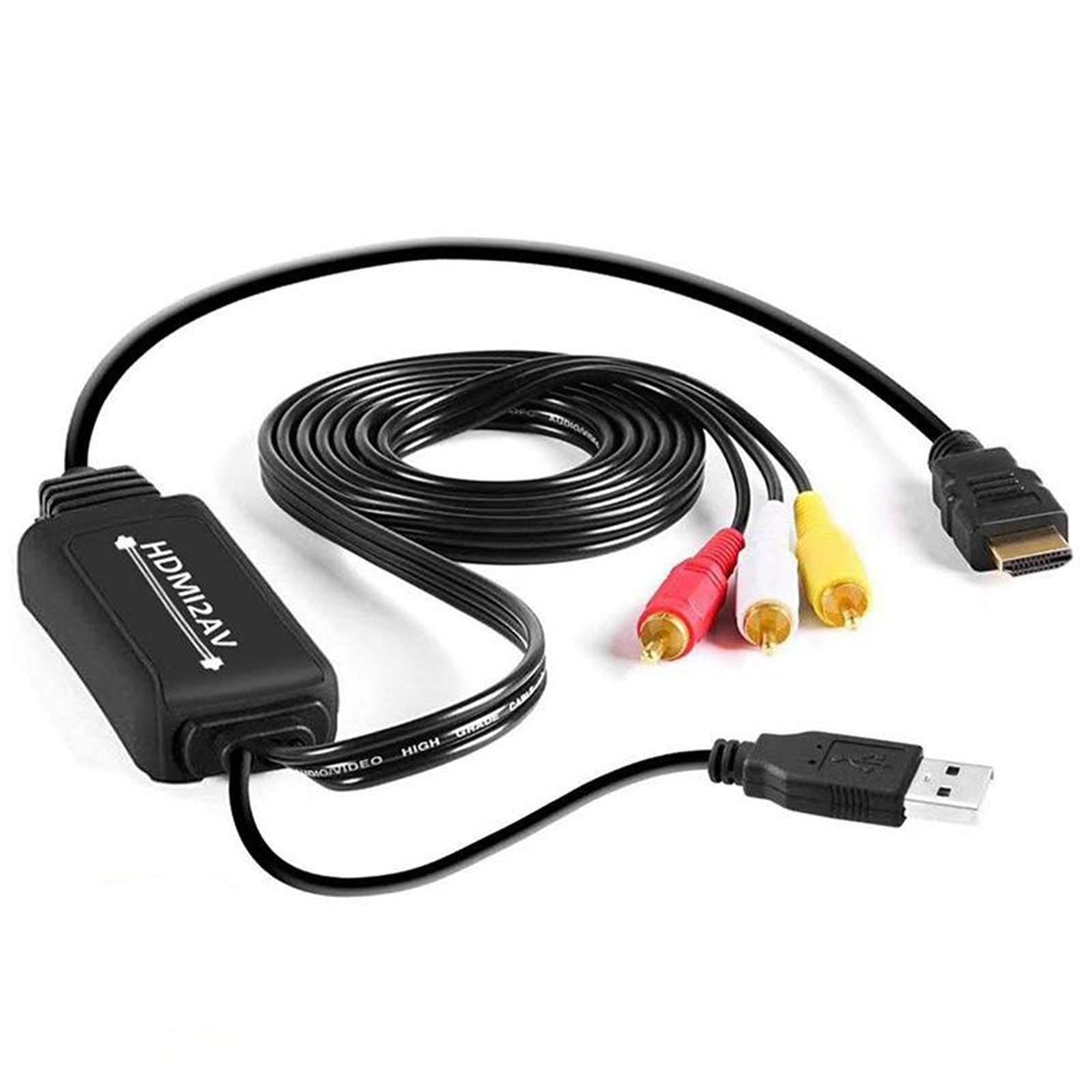 1080P HDMI to 3 RCA Video Audio Converter Cable Adapter for PS4 HDTV Style 2