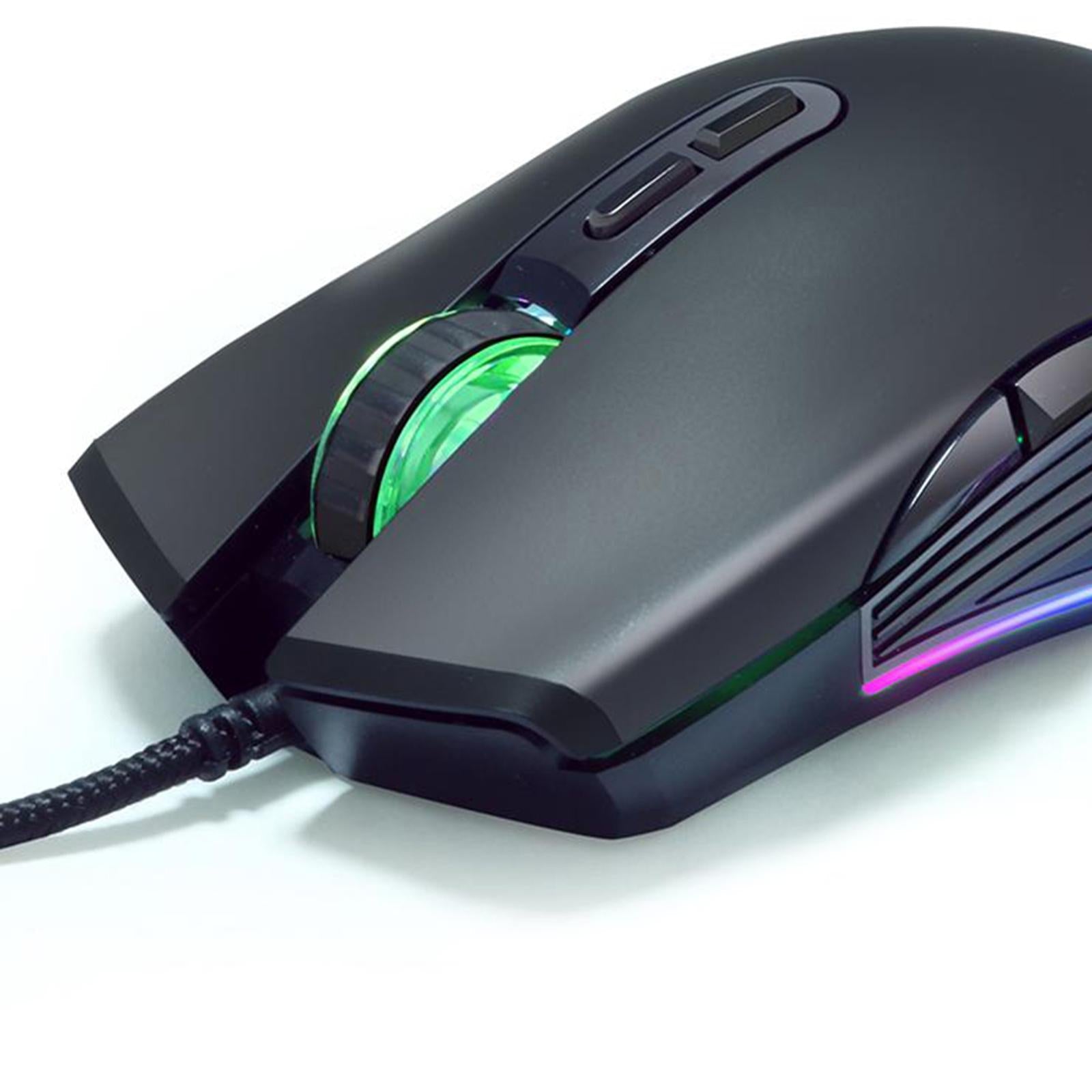 Computer Wired Gaming Mouse 3600 DPI Optical Mice RGB Backlit Pro Gamer