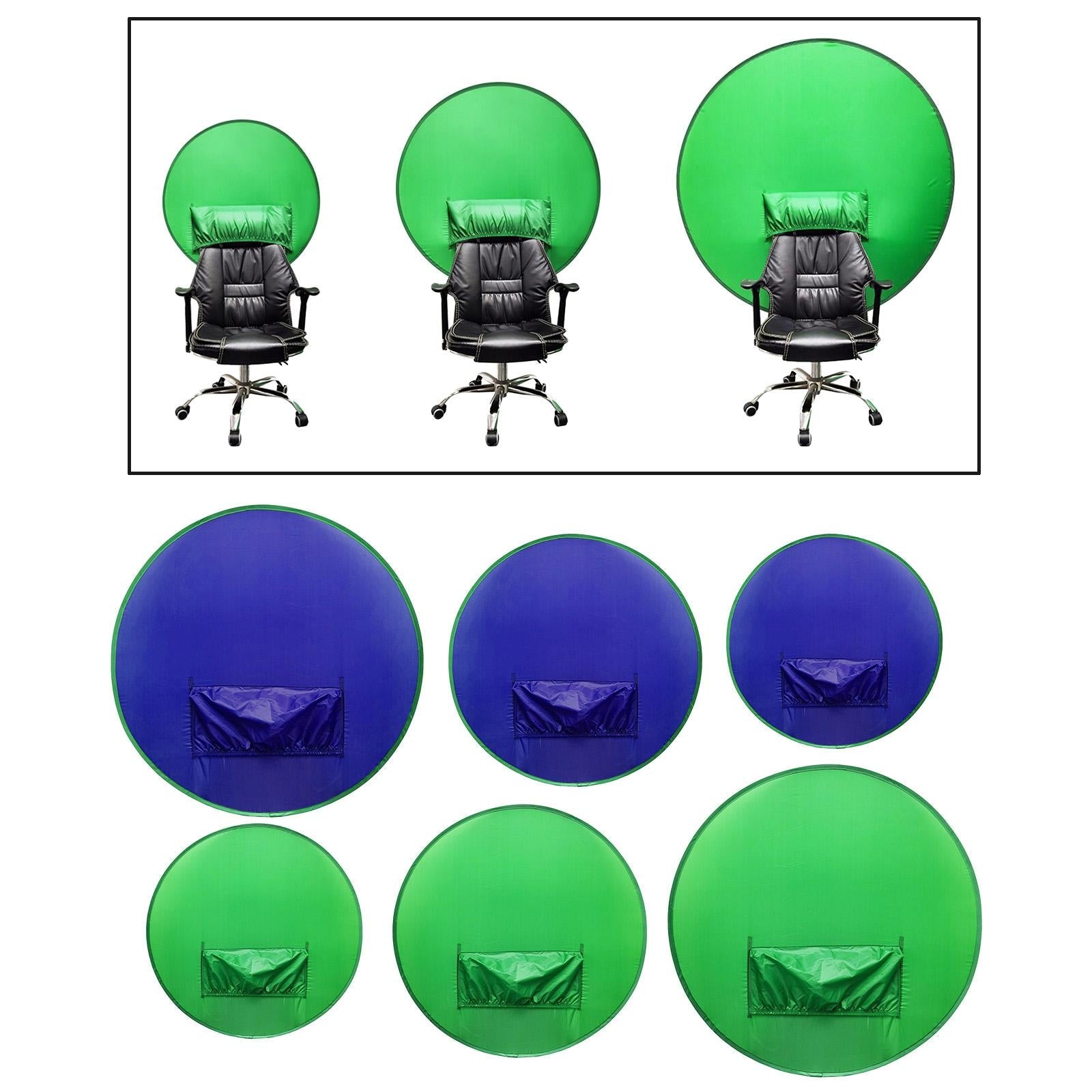 Pop up Green/Blue Screen Background Screen Backdrops Cloth for Chairs Zoom 55.90inch green