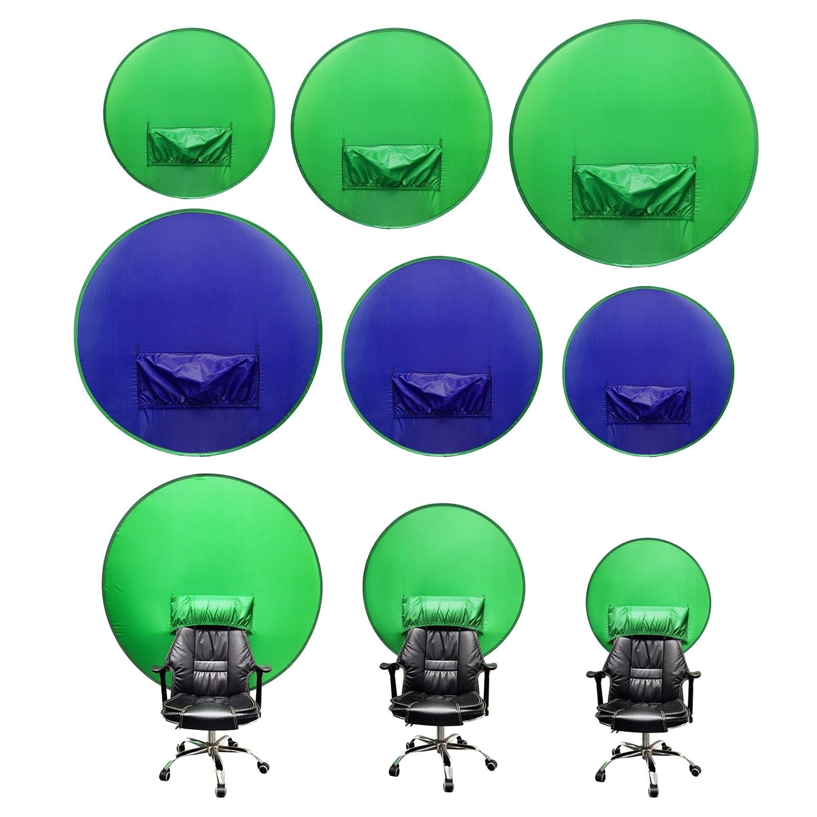 Pop up Green/Blue Screen Background Screen Backdrops Cloth for Chairs Zoom 55.90inch green