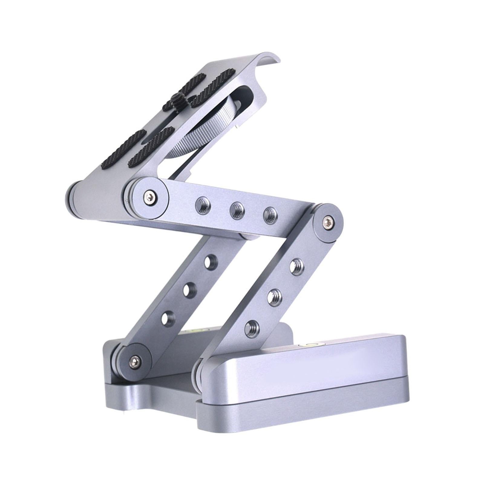 Tilt Head Aluminum Alloy Folding Camera Bracket Tripod Pan Head for DSLR gray