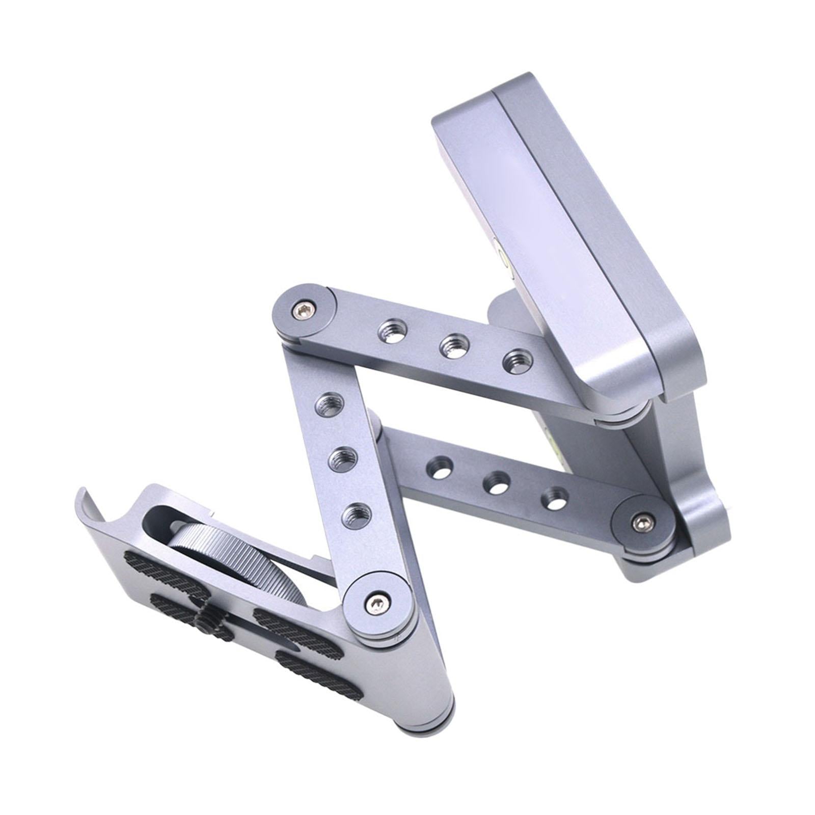 Tilt Head Aluminum Alloy Folding Camera Bracket Tripod Pan Head for DSLR gray