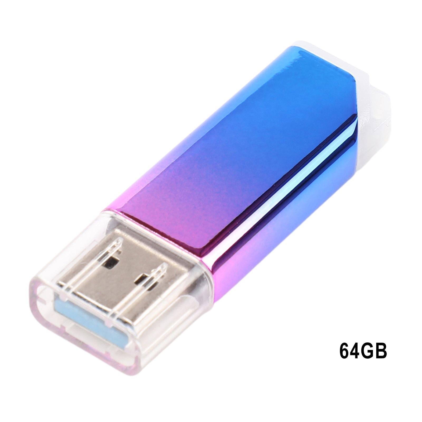 Portable USB Flash Drive USB3.0 Metal USB Memory Stick Gradient Purple 64GB