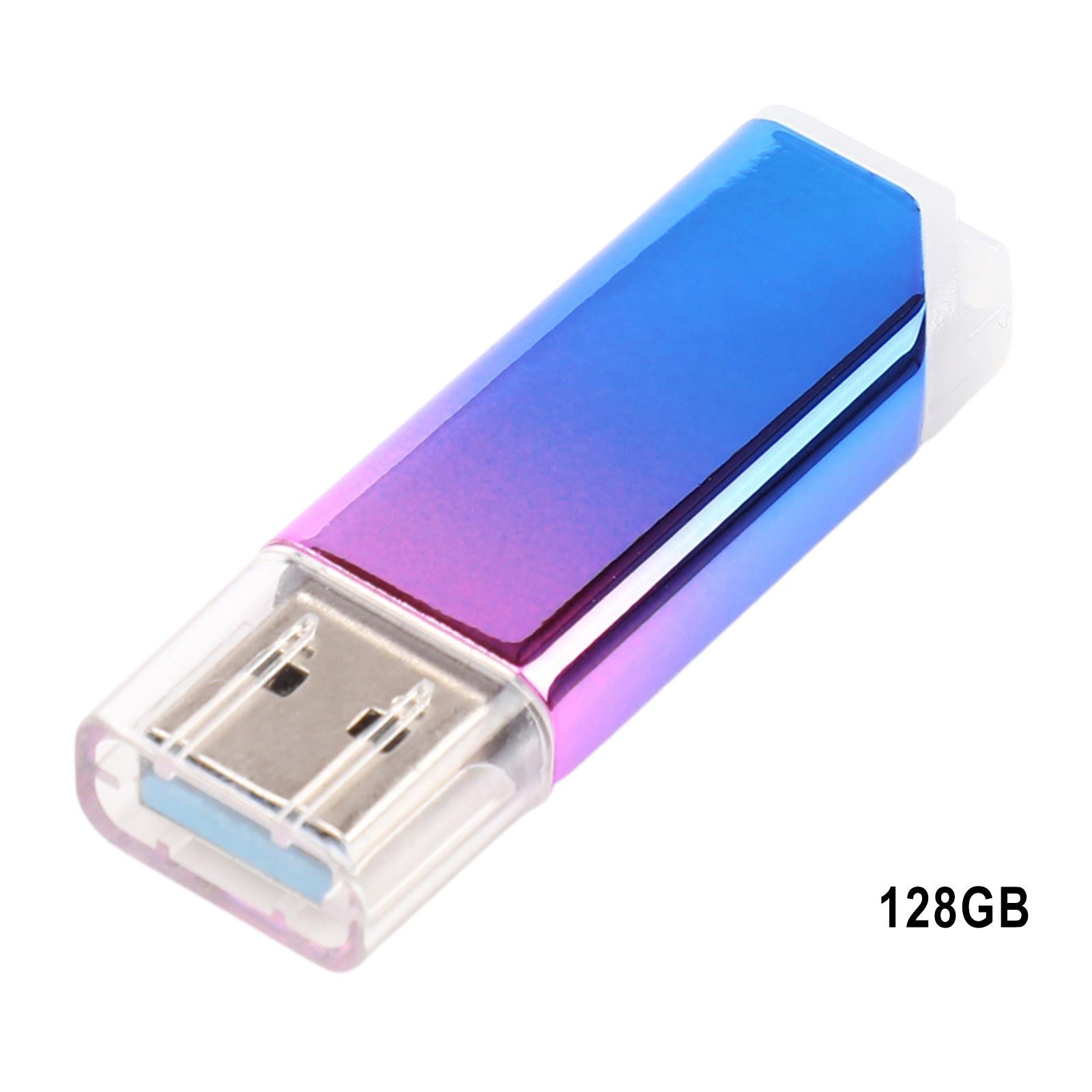 Portable USB Flash Drive USB3.0 Metal USB Memory Stick Gradient Purple 128GB