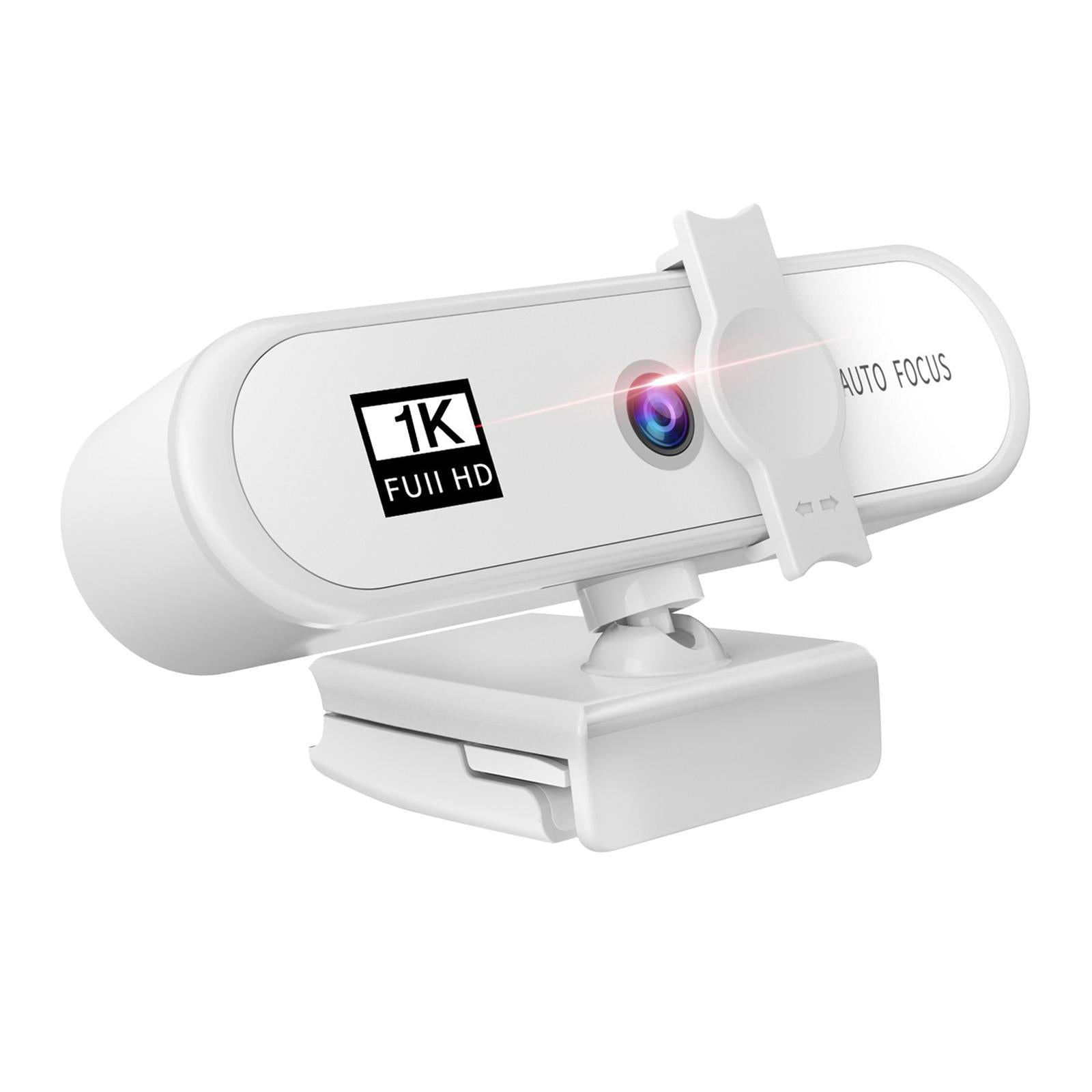 4K Full HD Streaming Webcam Autofocus for Live Broadcast 1k White