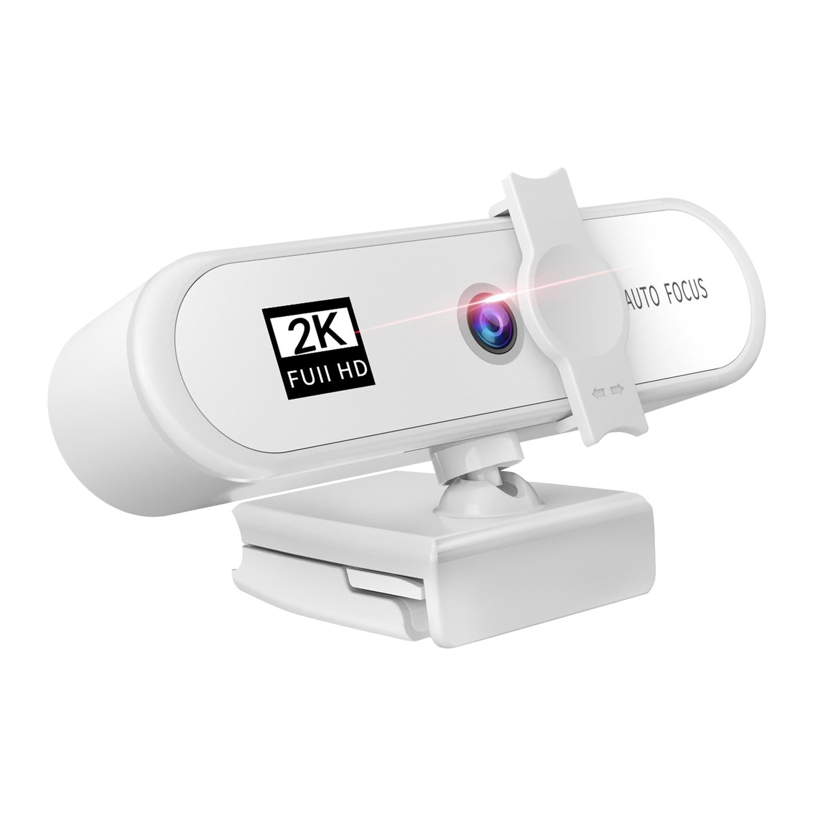 4K Full HD Streaming Webcam Autofocus for Live Broadcast 2k White