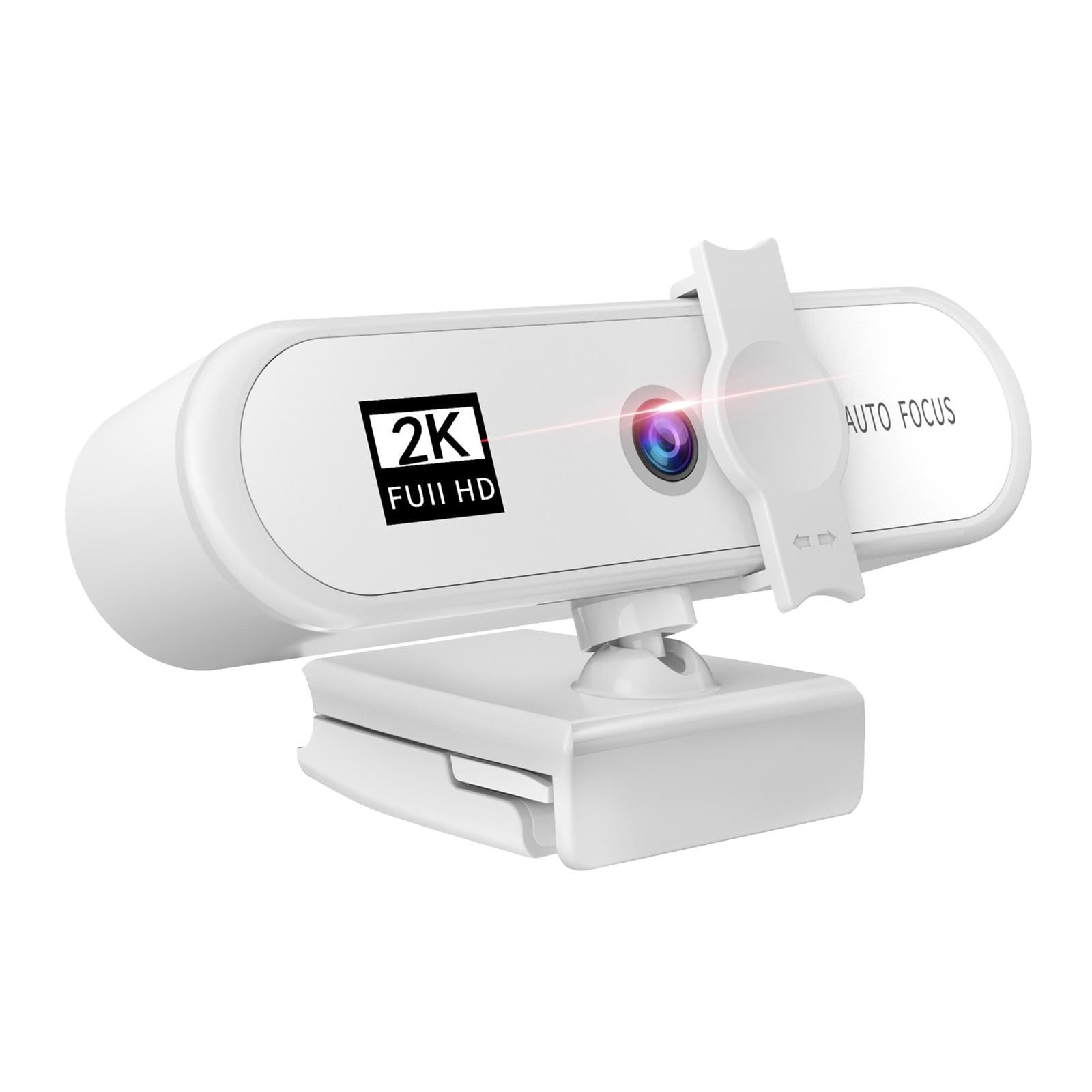 4K Full HD Streaming Webcam Autofocus for Live Broadcast 2k White