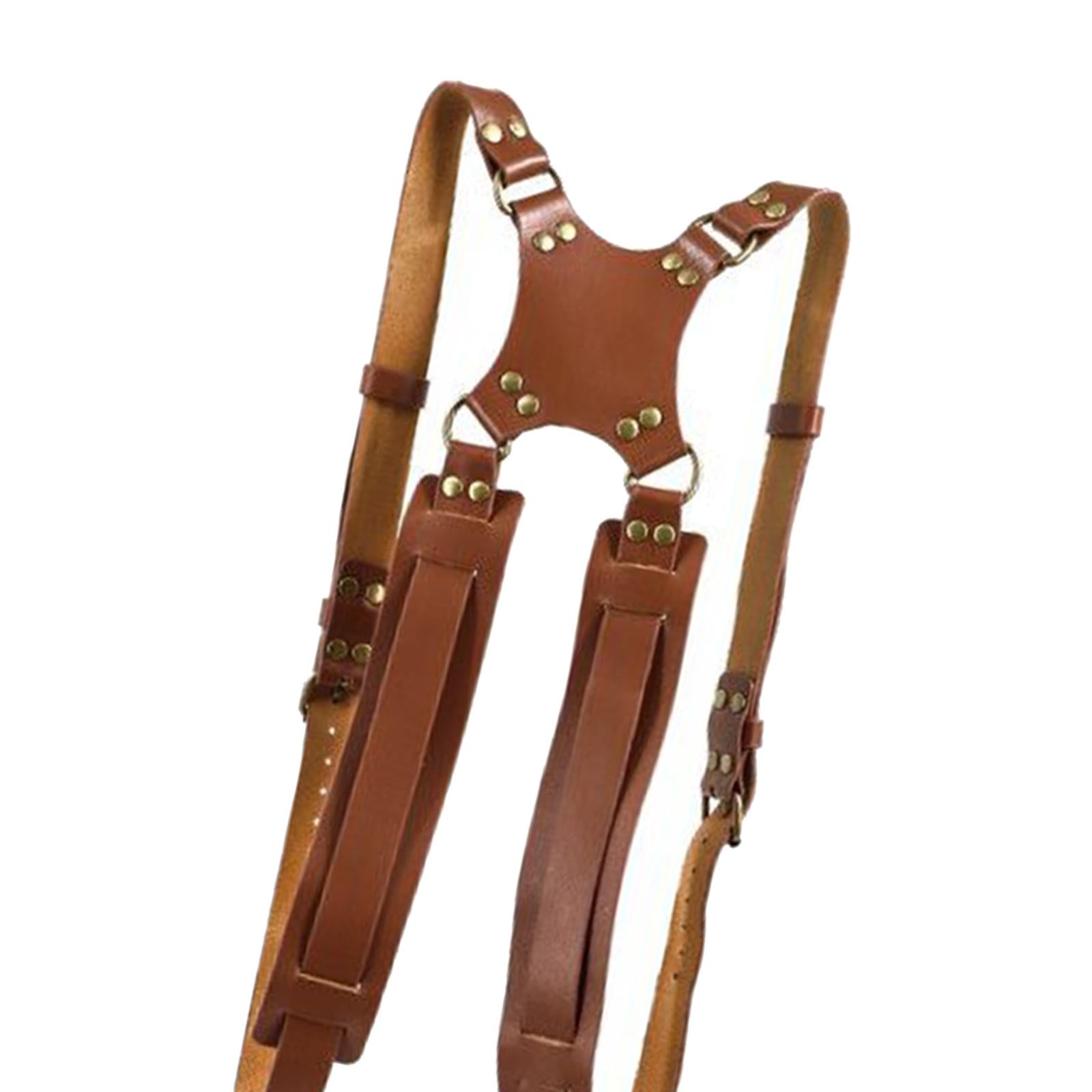 Cowhide Camera Strap Accessories for Two Cameras Strap Sling  brown