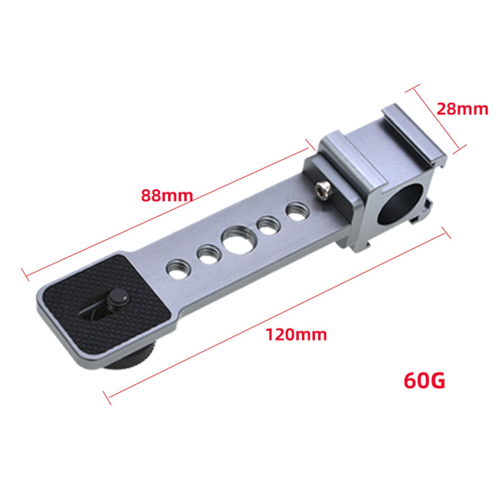 Triple Cold Shoe Mount Plate Microphone Stand Extension Bracket 120x280mm