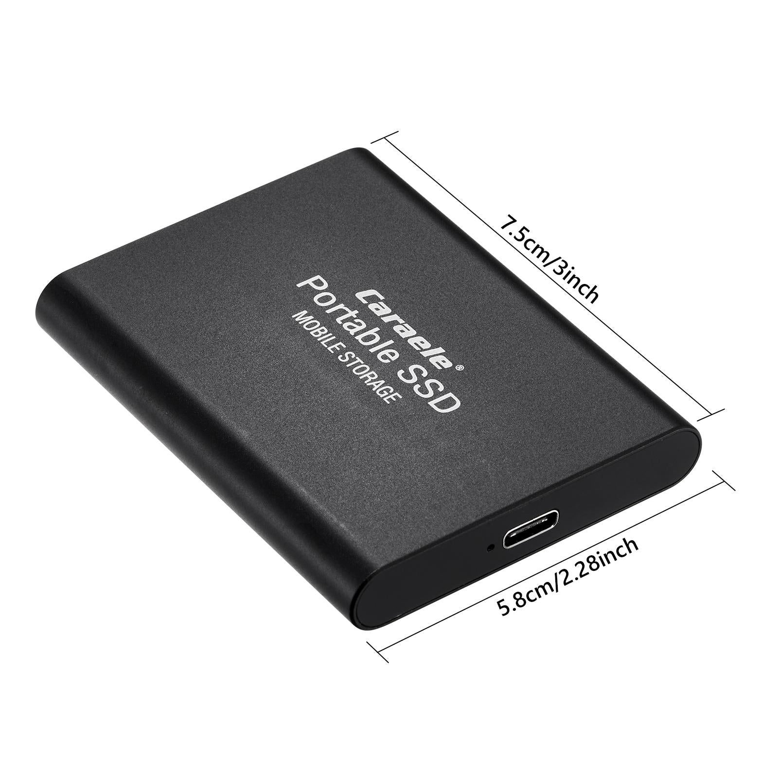 USB 3.1 Solid State Drive External Hard Drive SSD Compatible for Desktop PS4 black