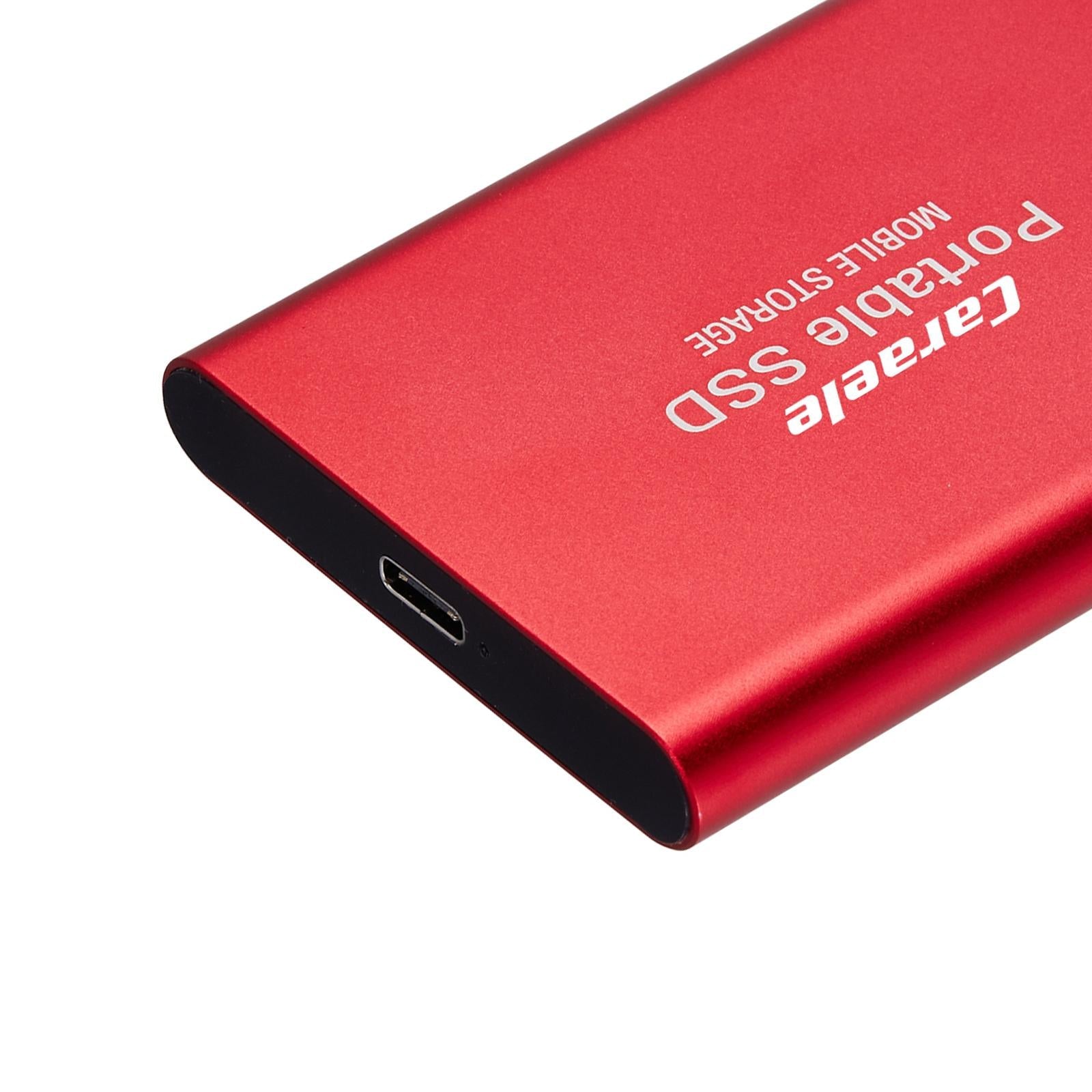 USB 3.1 Solid State Drive External Hard Drive SSD Compatible for Desktop PS4 red