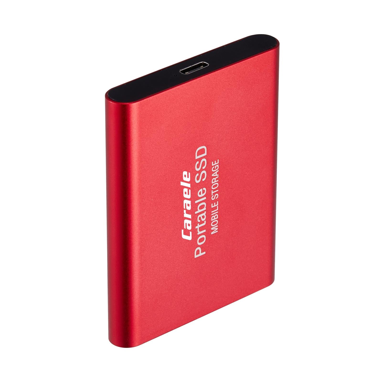 USB 3.1 Solid State Drive External Hard Drive SSD Compatible for Desktop PS4 red