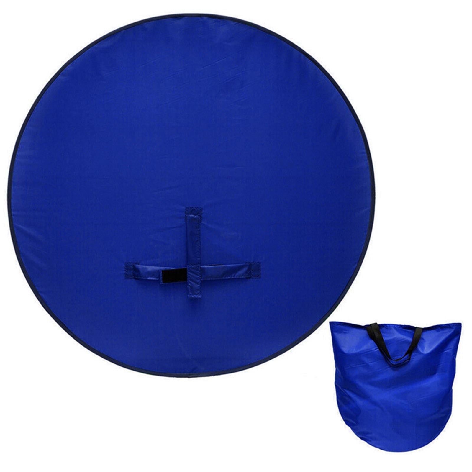 2-in-1 Blue Screen Round Cloth Fix on Chair for Zoom Video Photography