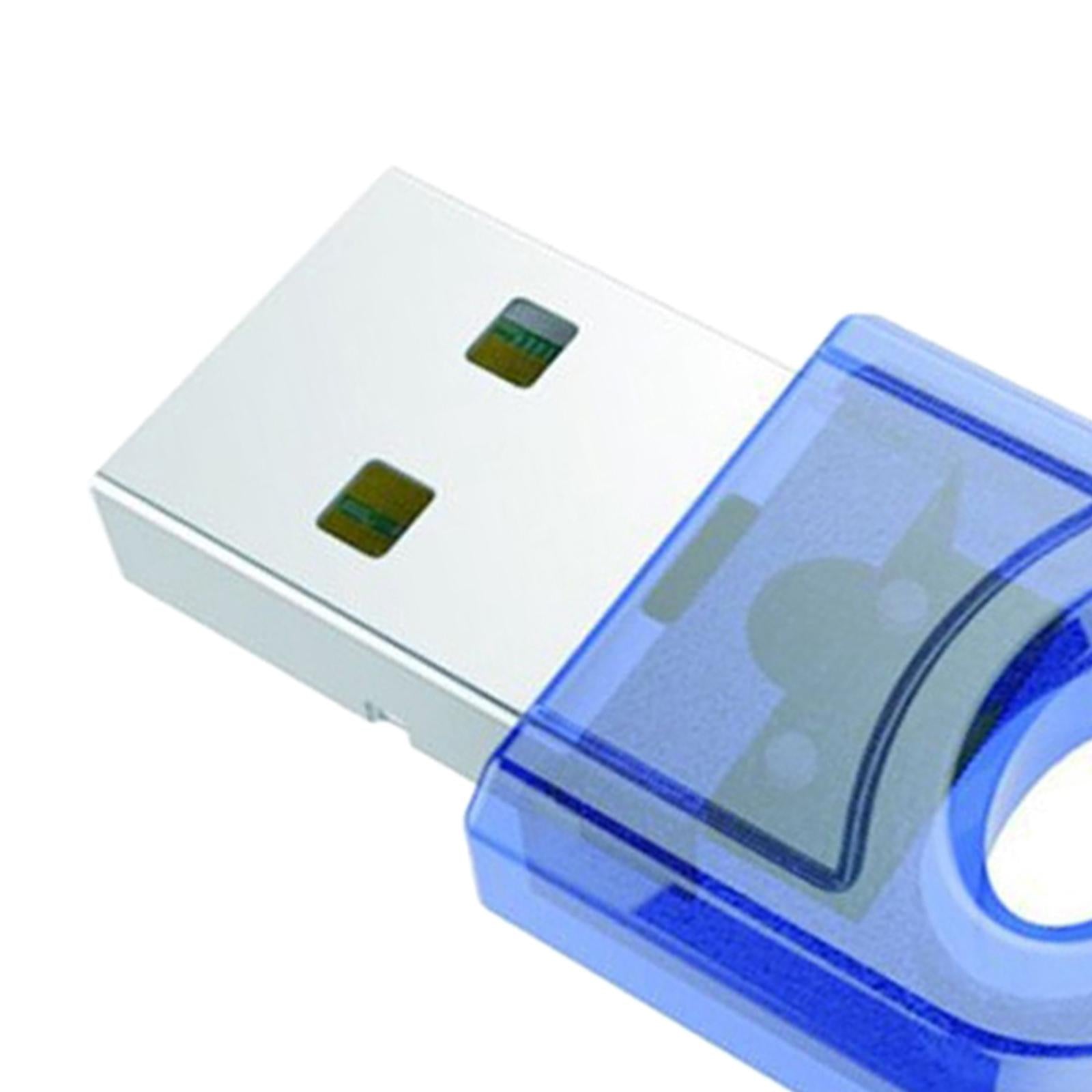 Wireless USB Bluetooth 5.0 Dongle Adapter For Windows 7 8 10 PC Laptop Blue