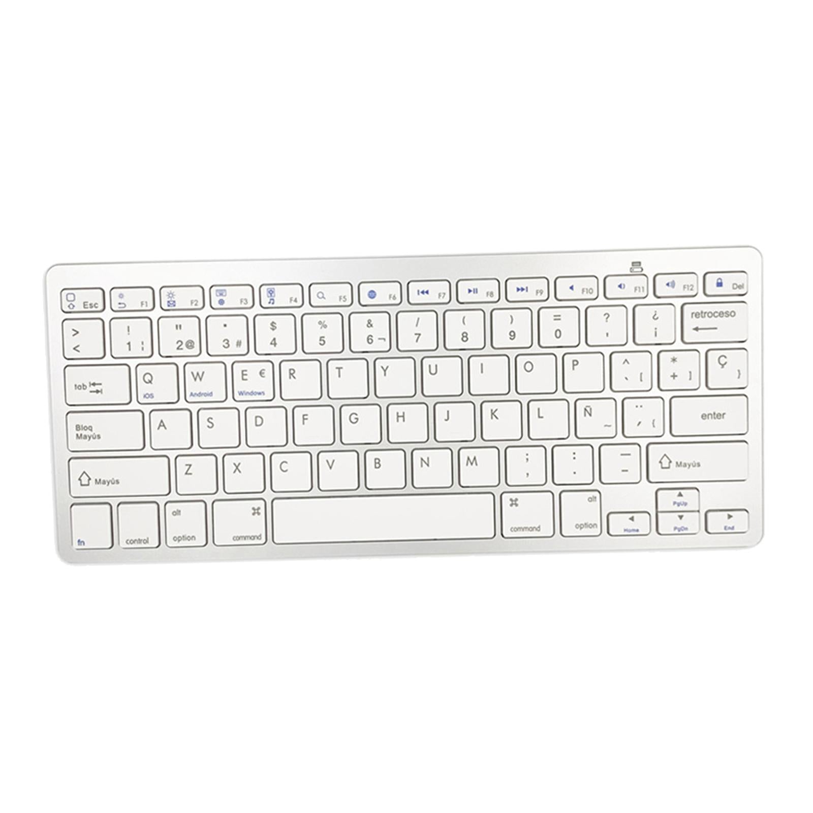 Wireless Keyboard 78-key Bluetooth Easy Use Wide Compatibility Spanish