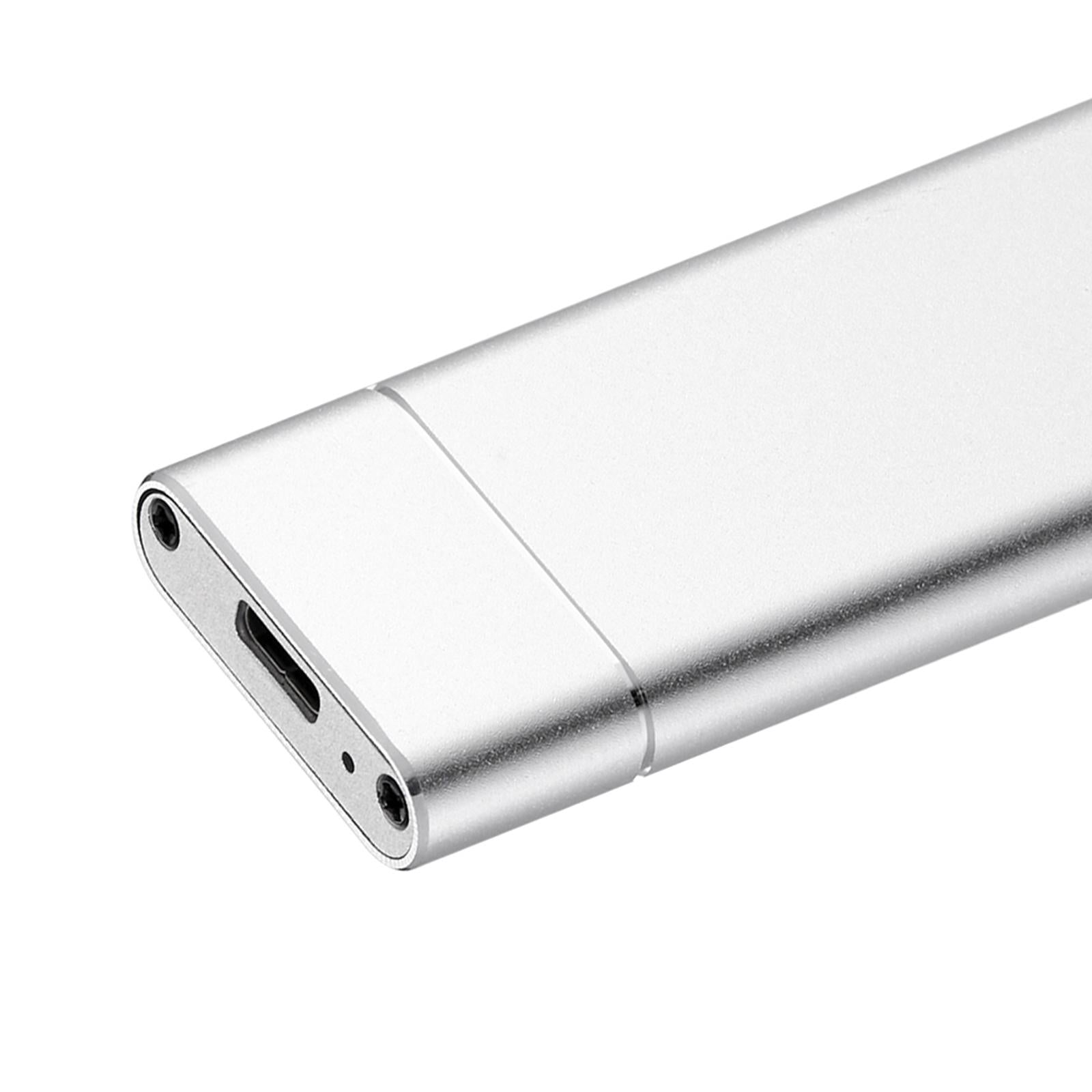 Portable 2TB External SSD Solid State Drive Typc C USB3.1 Compact Silver