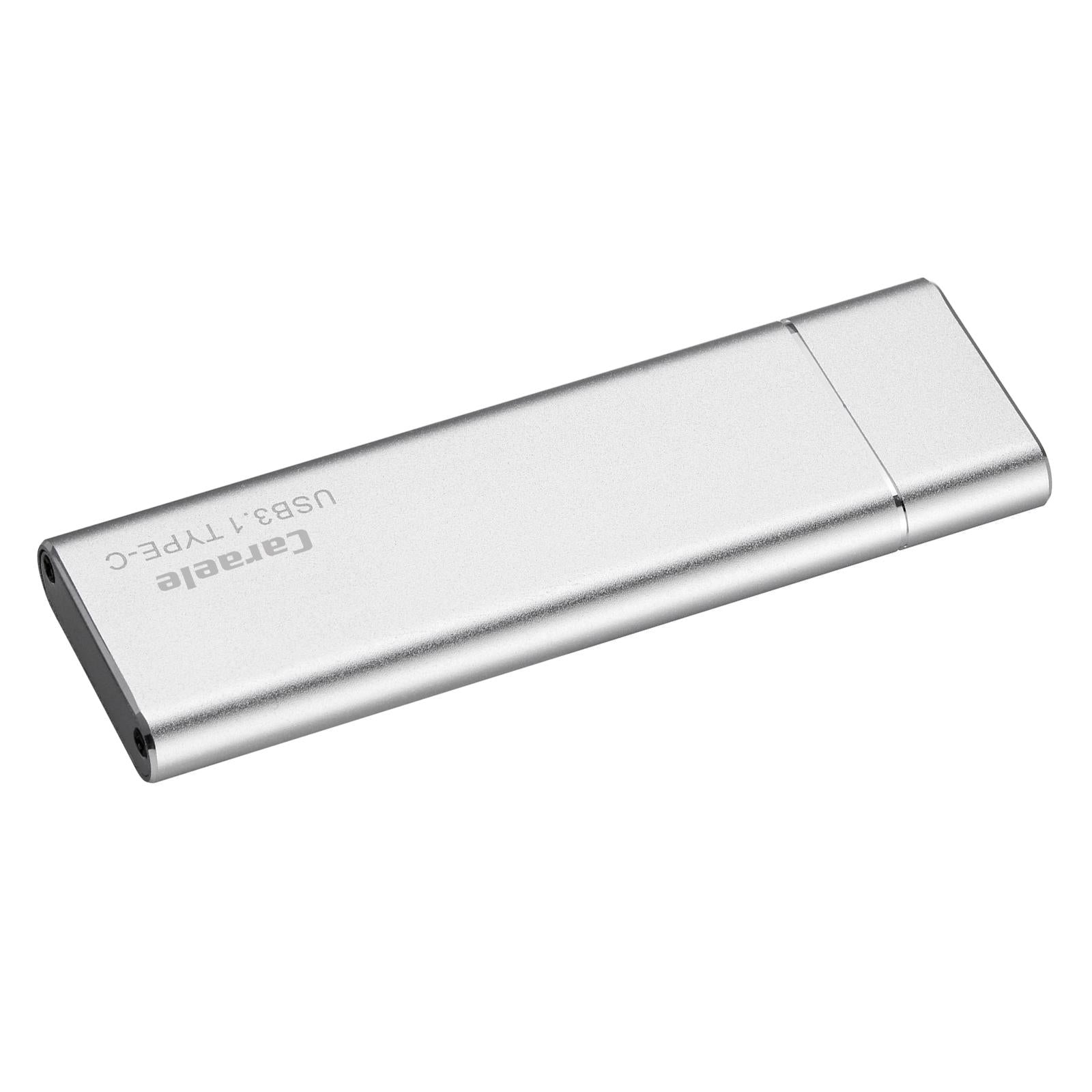 Portable 2TB External SSD Solid State Drive Typc C USB3.1 Compact Silver