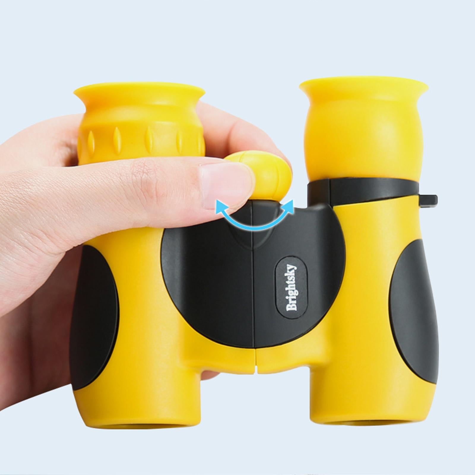 Shockproof Binoculars Small 8x21 for Kids Discover Travel Camping yellow