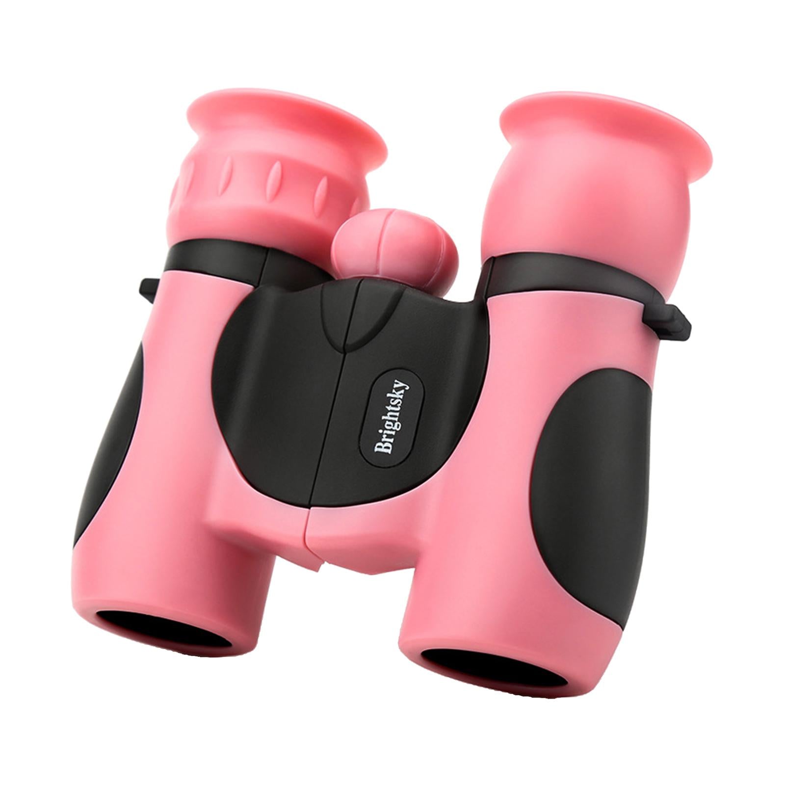 Shockproof Binoculars Small 8x21 for Kids Discover Travel Camping pink