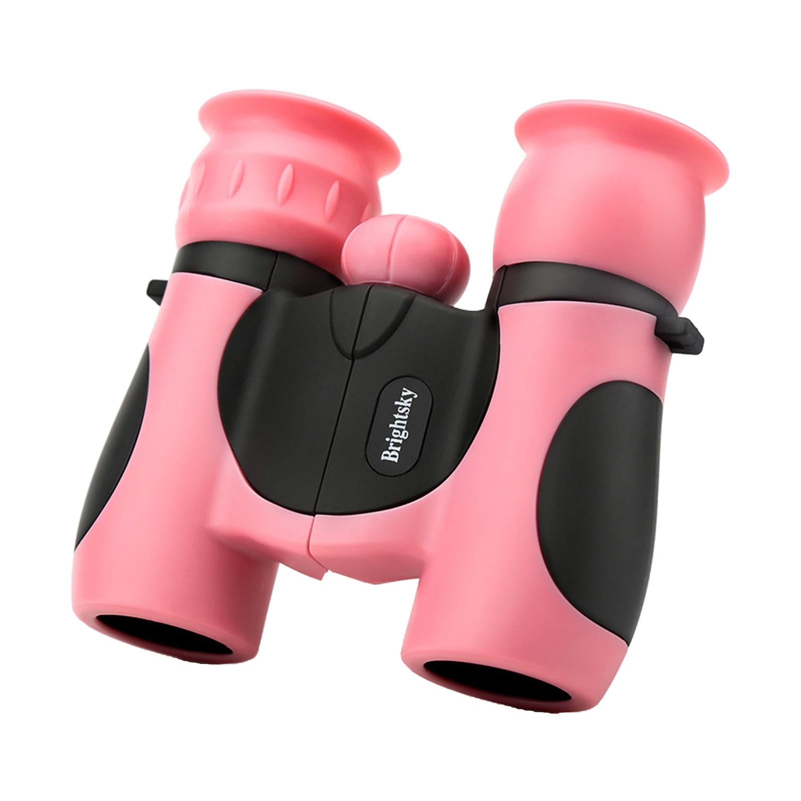 Shockproof Binoculars Small 8x21 for Kids Discover Travel Camping pink