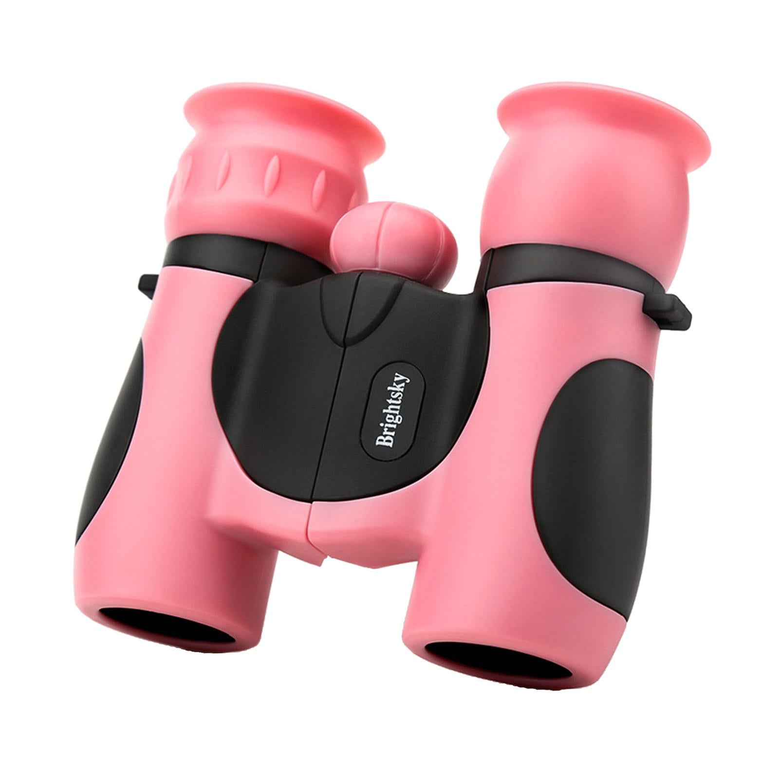 Shockproof Binoculars Small 8x21 for Kids Discover Travel Camping pink