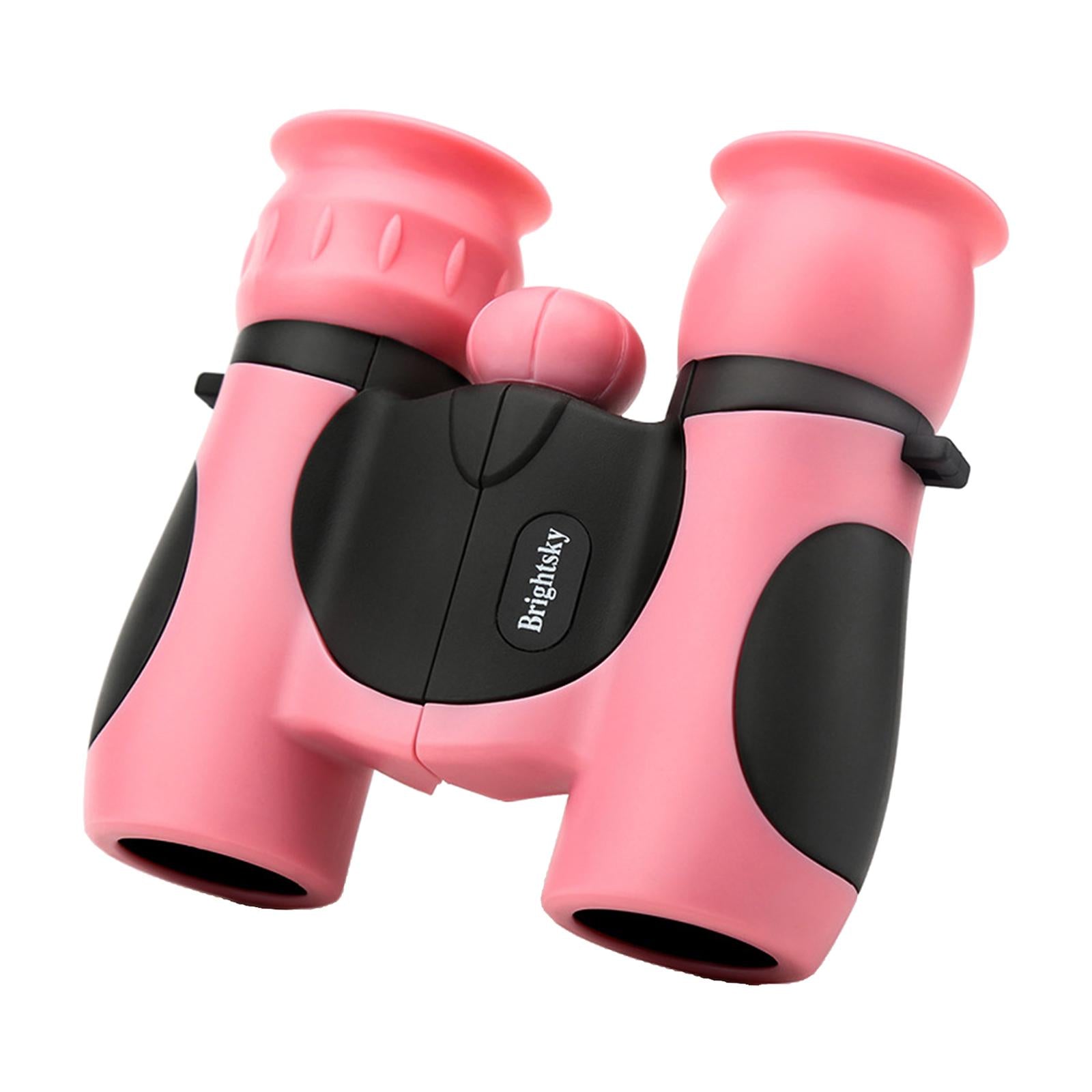 Shockproof Binoculars Small 8x21 for Kids Discover Travel Camping pink