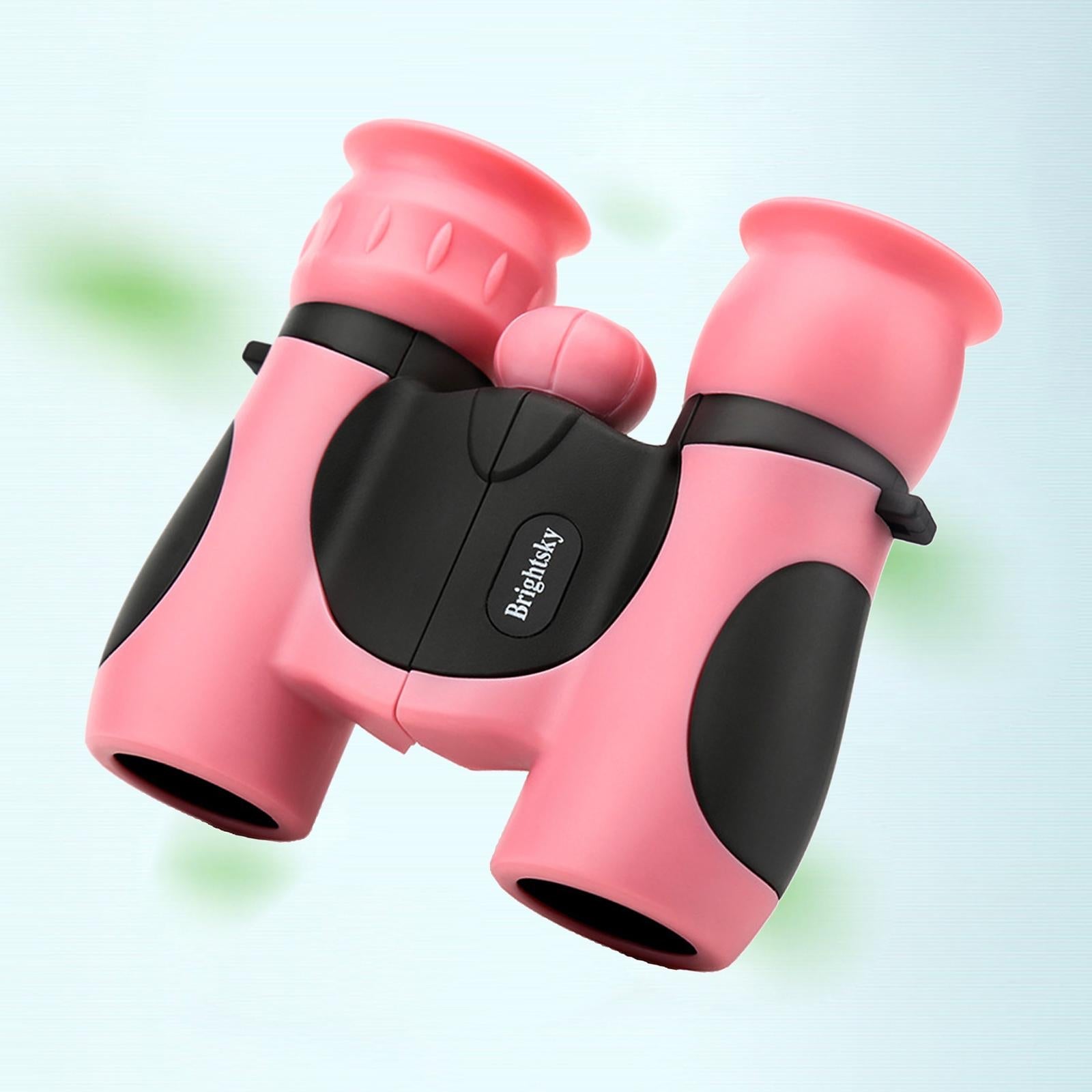 Shockproof Binoculars Small 8x21 for Kids Discover Travel Camping pink