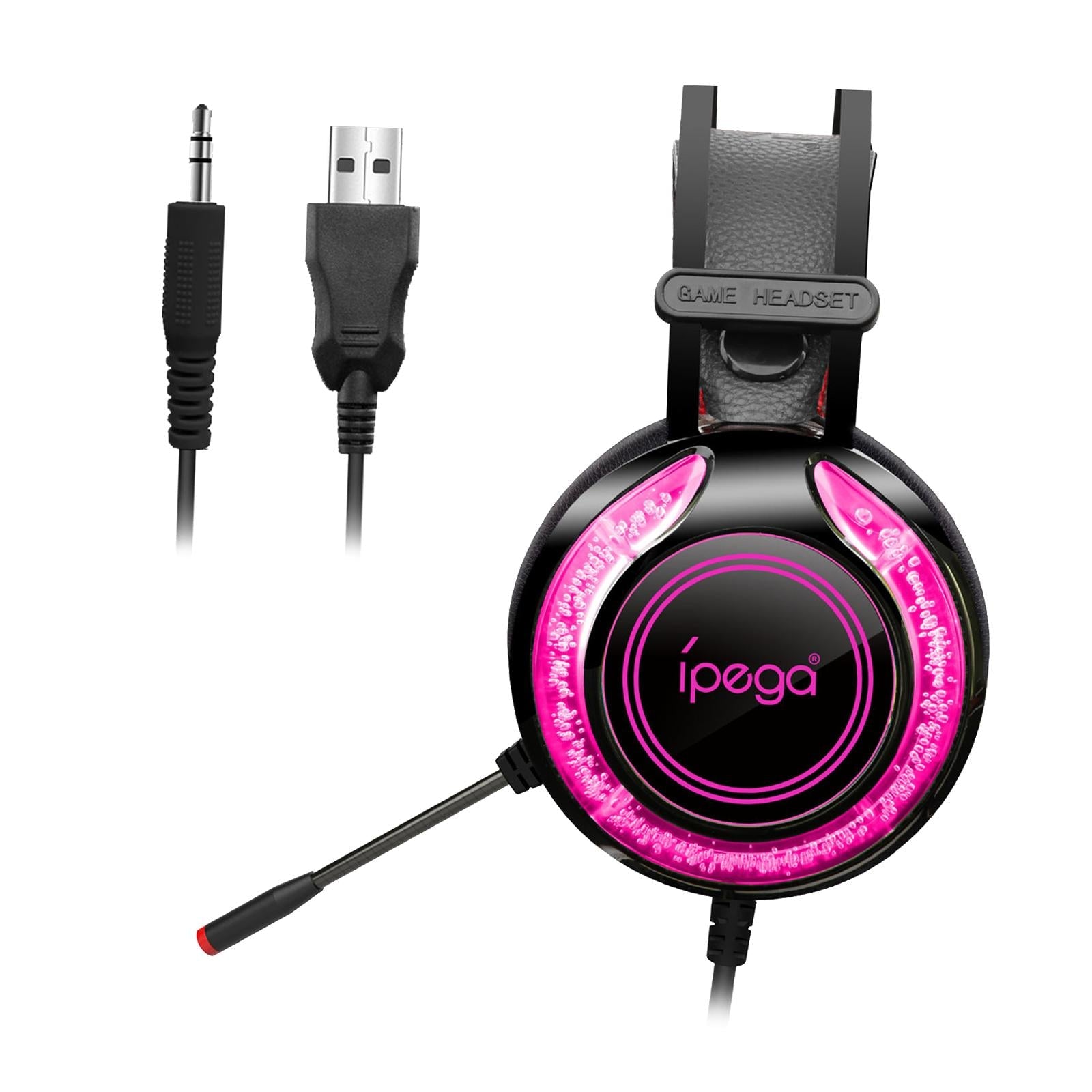 3.5mm Gaming Headset w/Mic RGB LED Headphones Stereo Bass For PS5/PS4/PC